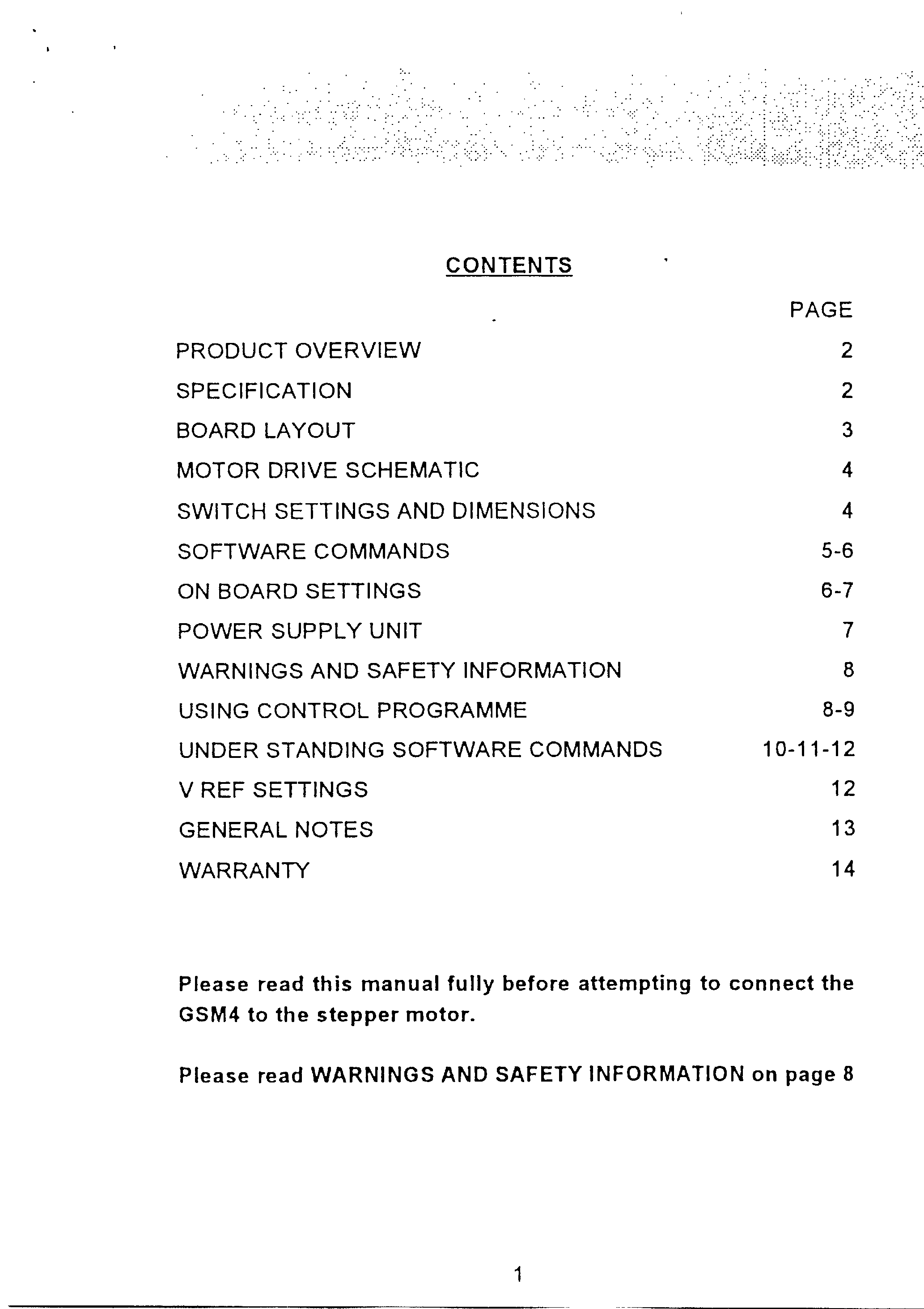 Даташит GSM4 - Stepper Motor Drive страница 2