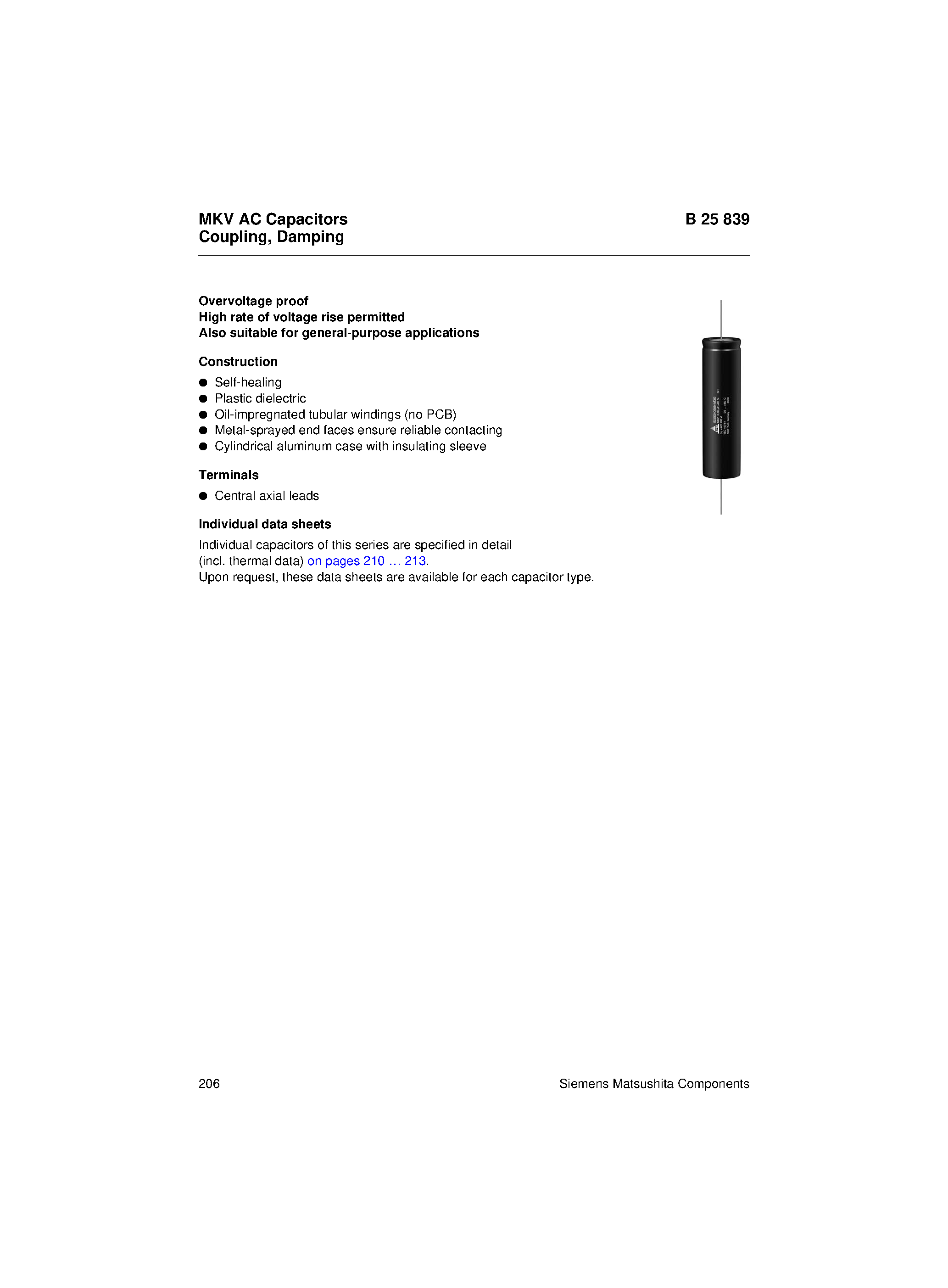 Datasheet B25839 page 2 Datasheet B25839 - Capacitors page 2