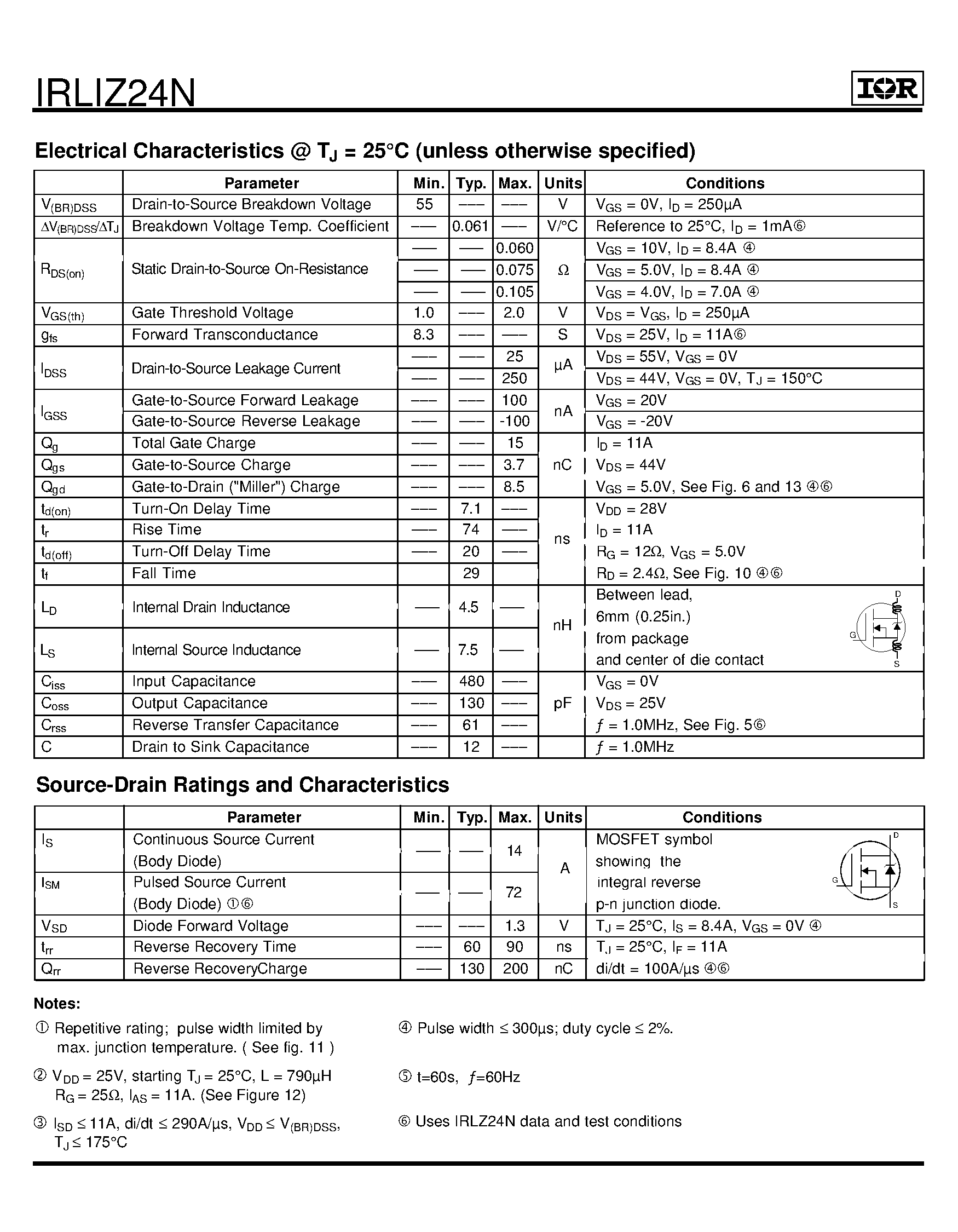 Даташит на микросхему IRLIZ24N страница 2 Даташит IRLIZ24N - HEXFET POWER MOSFET страница 2