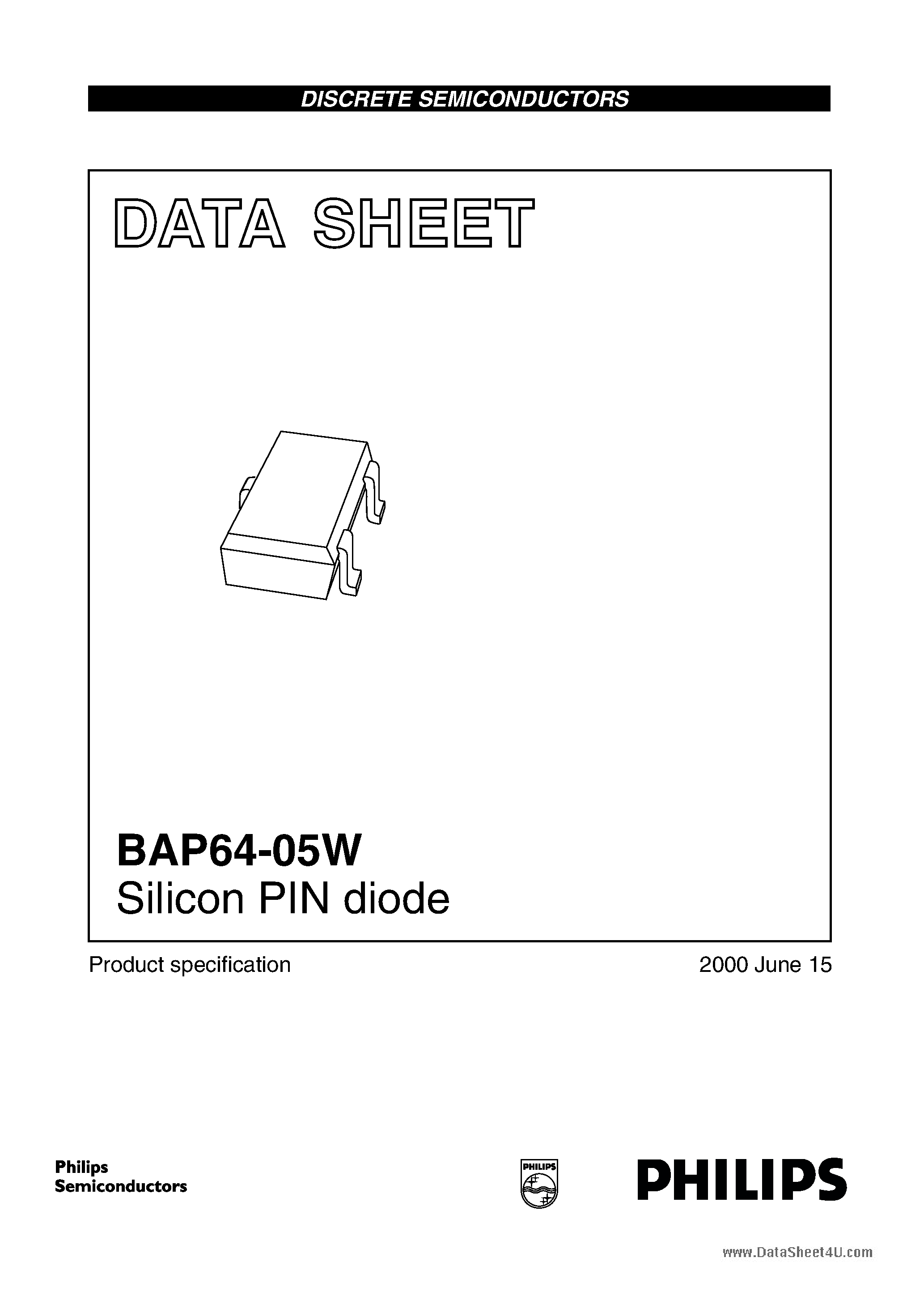 Datasheet BAP64-05W page 1 Datasheet BAP64-05W - Silicon PIN diode page 1