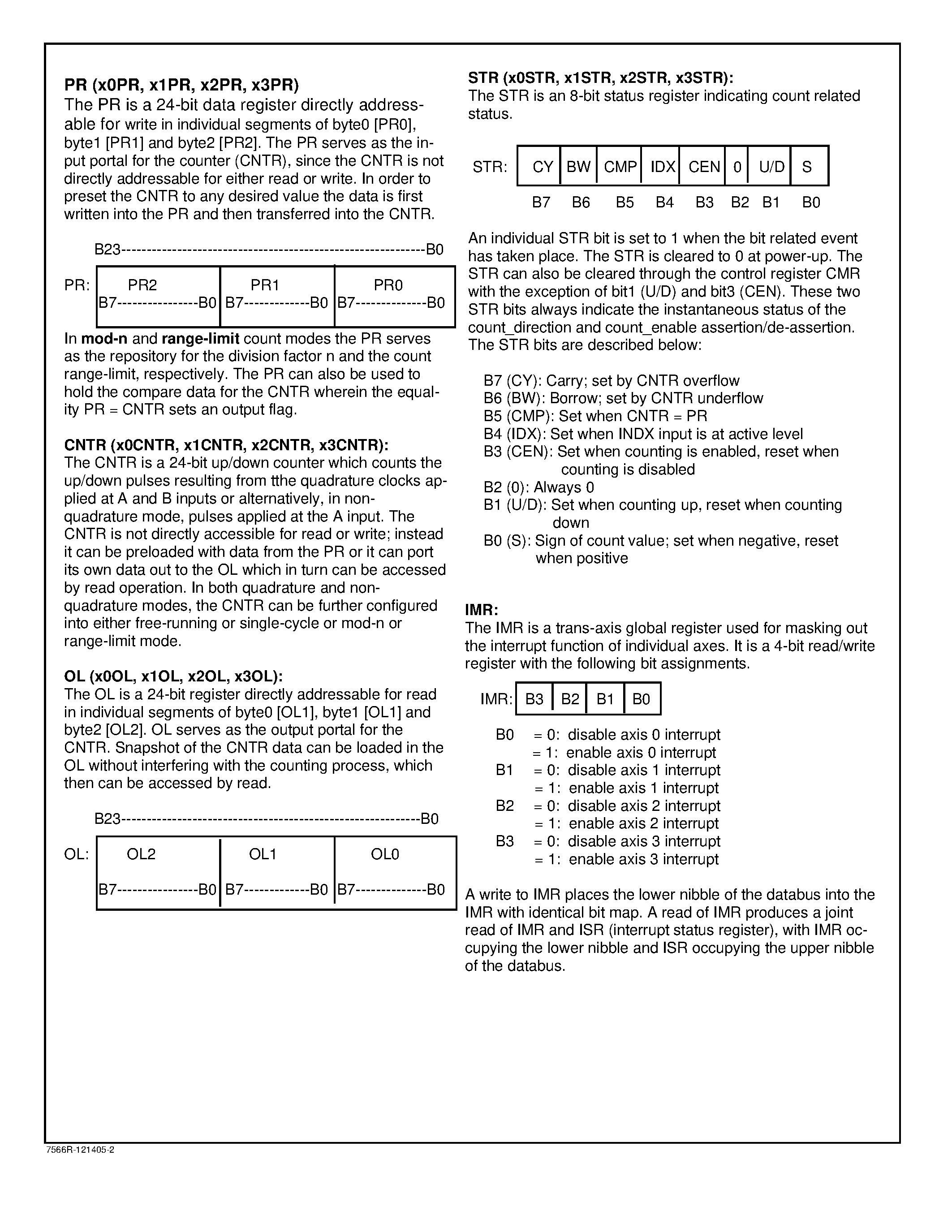 Datasheet LS7566R - 24-BIT x 4-AXES QUADRATURE COUNTER page 2