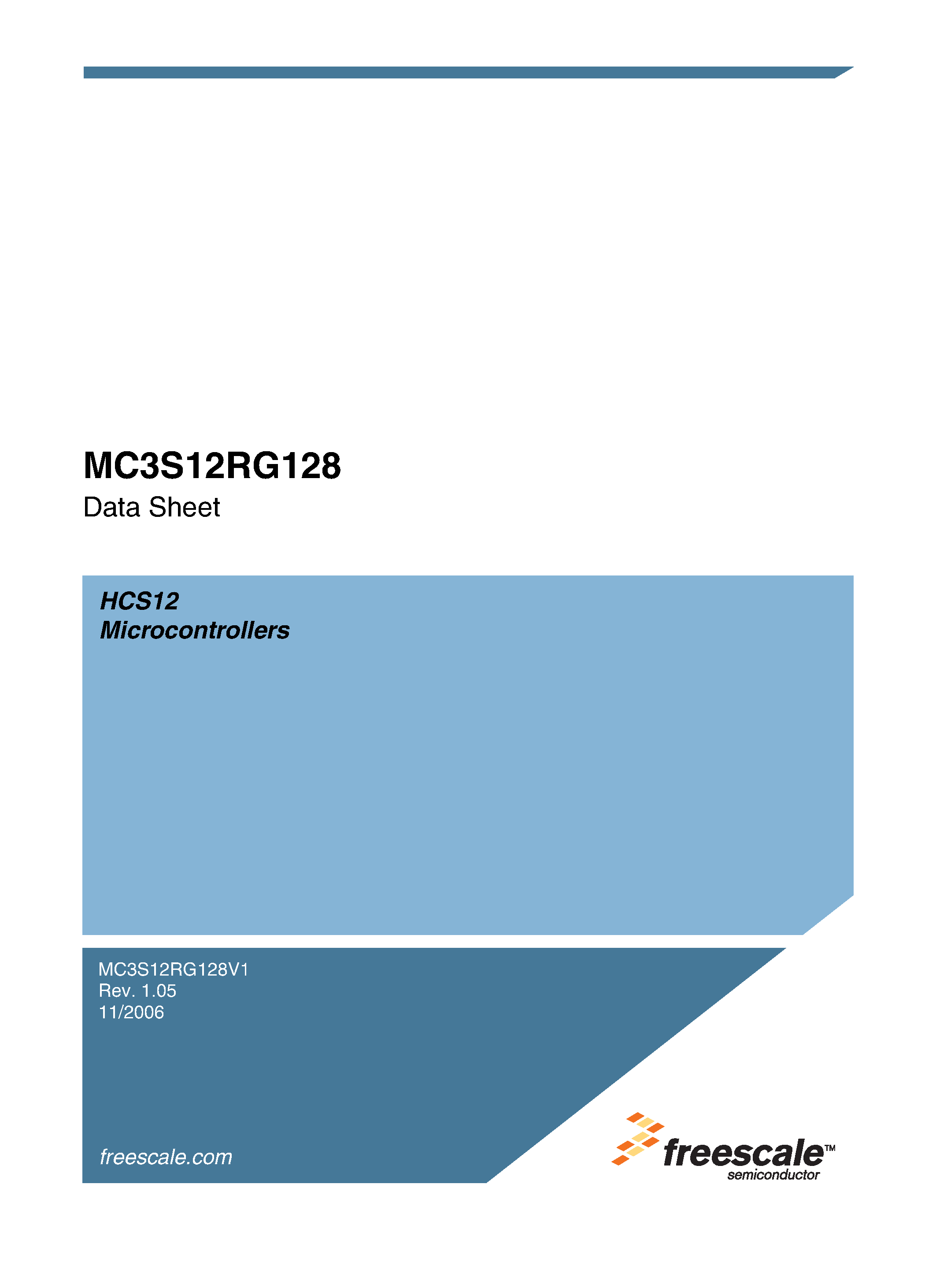 Даташит MC3S12RG128 - Microcontrollers страница 1