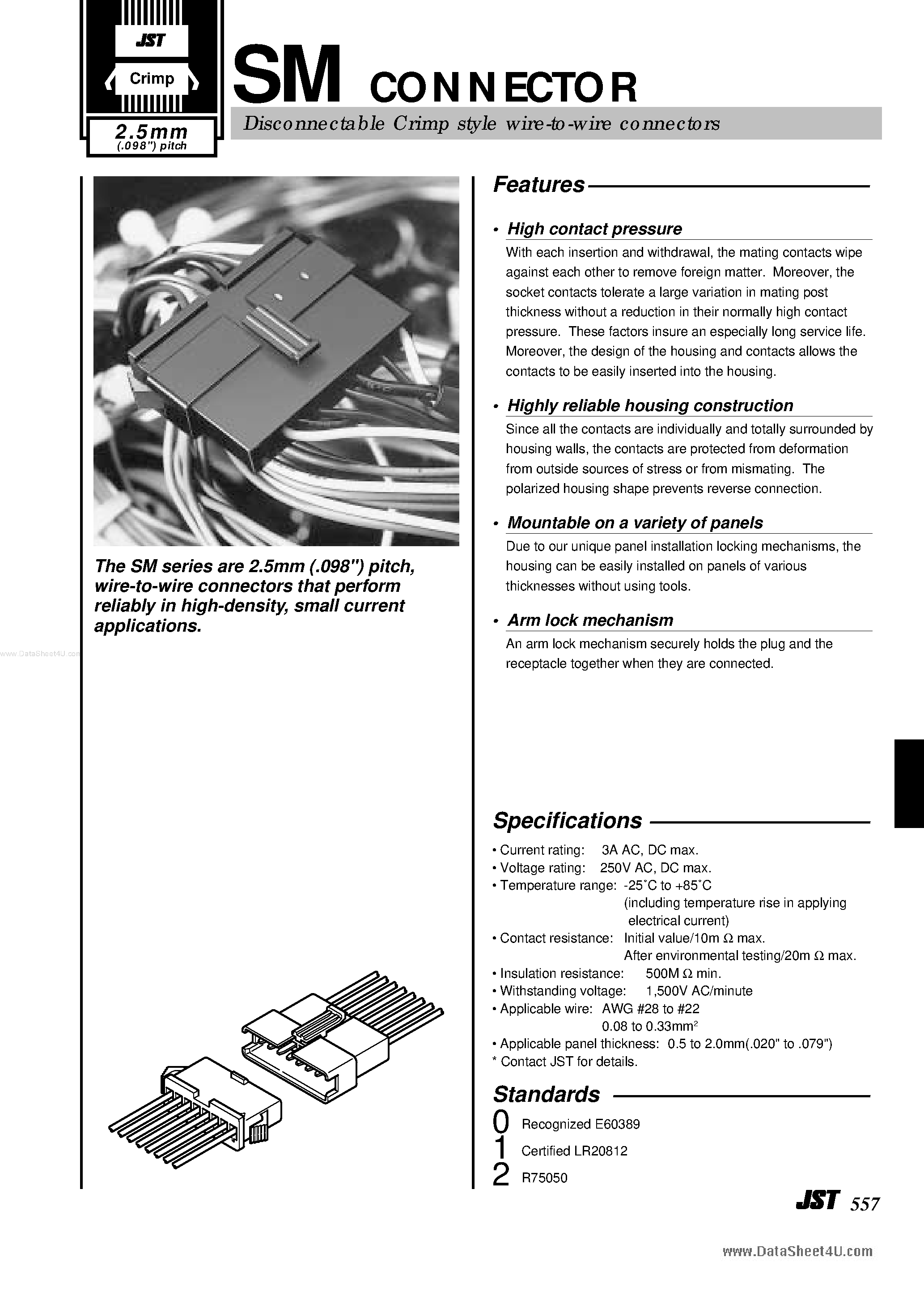 Даташит SMR-02V-N - SM Connector страница 1