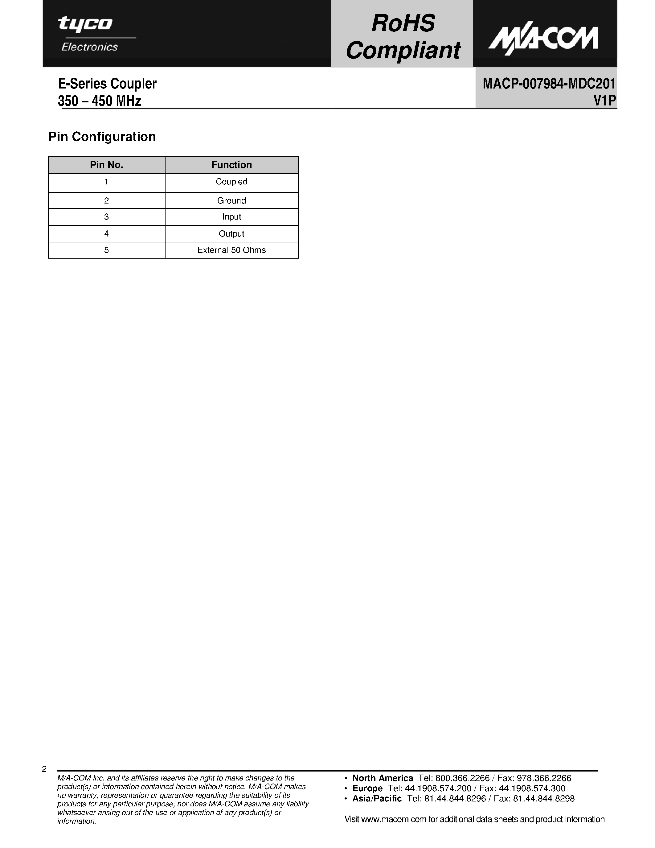 Datasheet MACP-007984-MDC201 - E-Series Coupler page 2