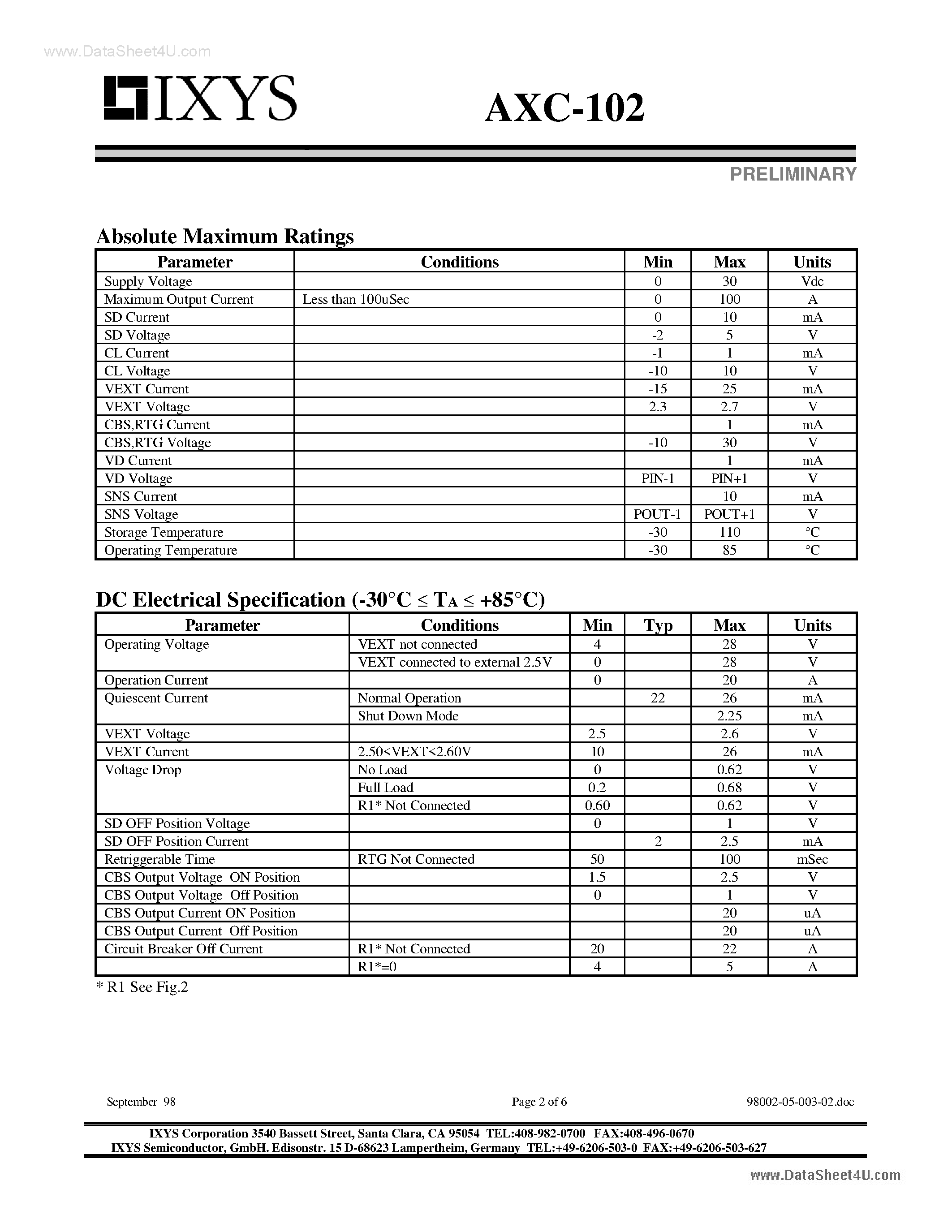 Даташит AXC-102 - ACTIVE FILTER страница 2