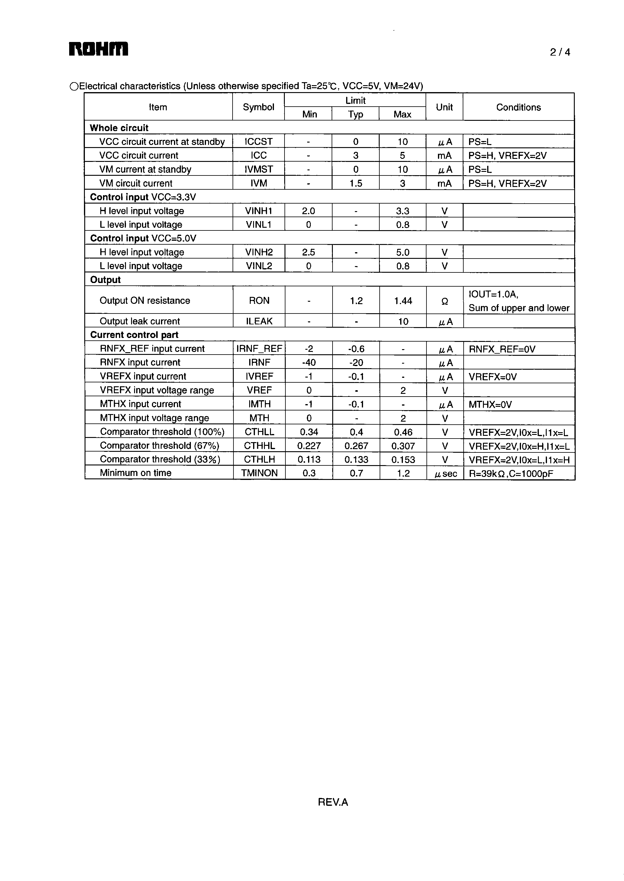 Даташит BD6384EFV - Bipolar stepping motor driver страница 2