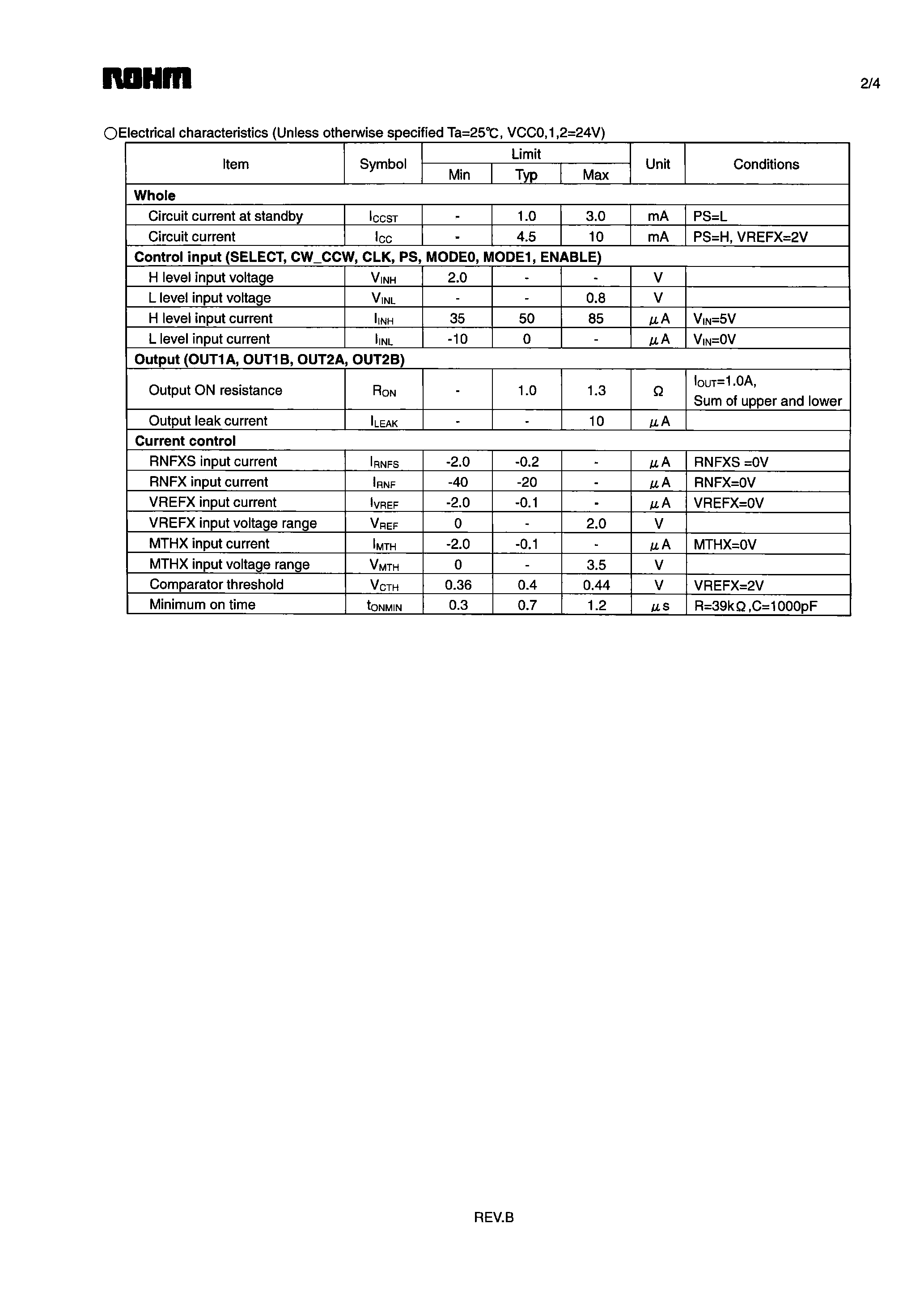 Даташит BD6385EFV - Bipolar stepping motor driver страница 2