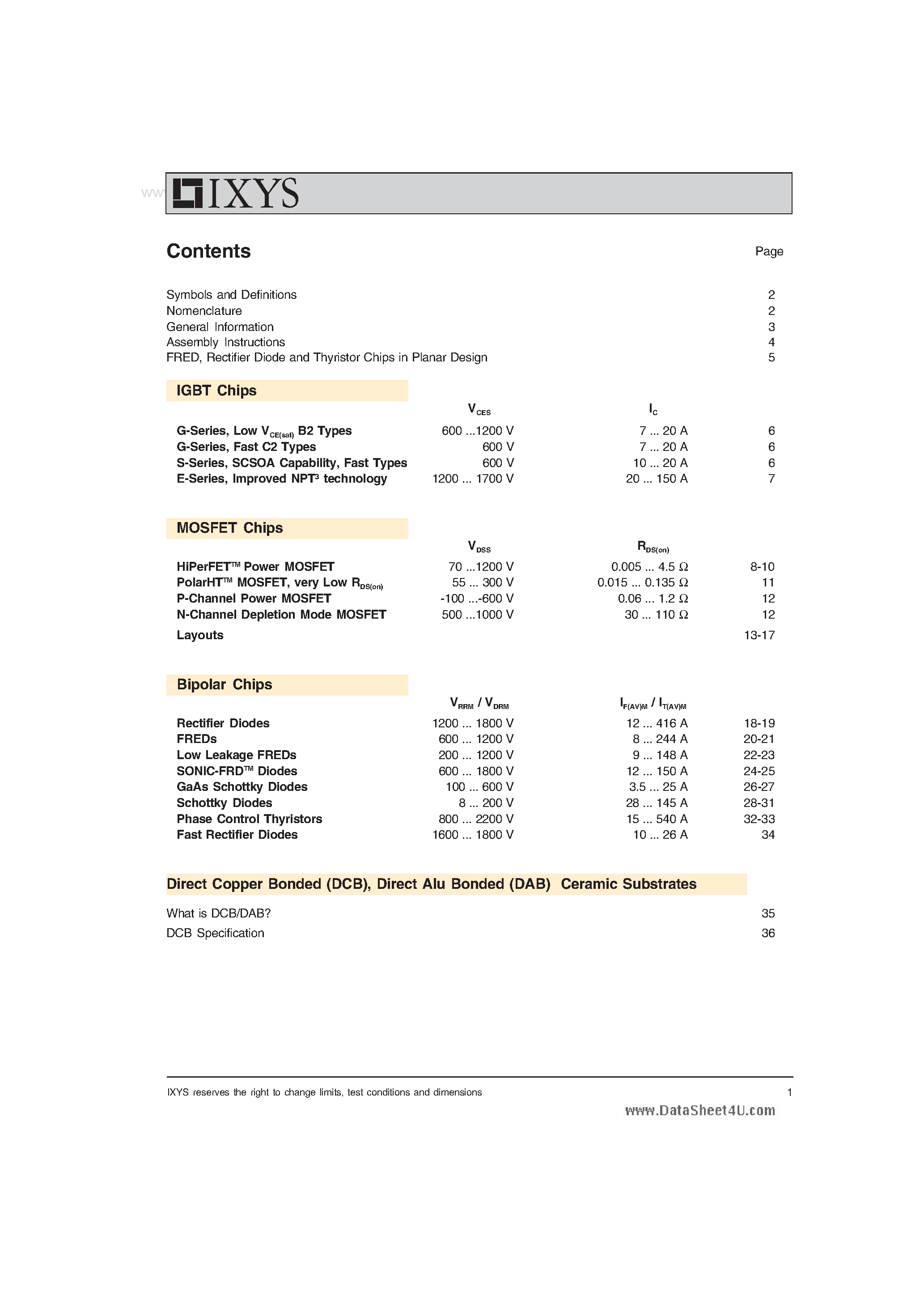 Datasheet DWEP69-12 - Rectifier Diodes & FRED page 1
