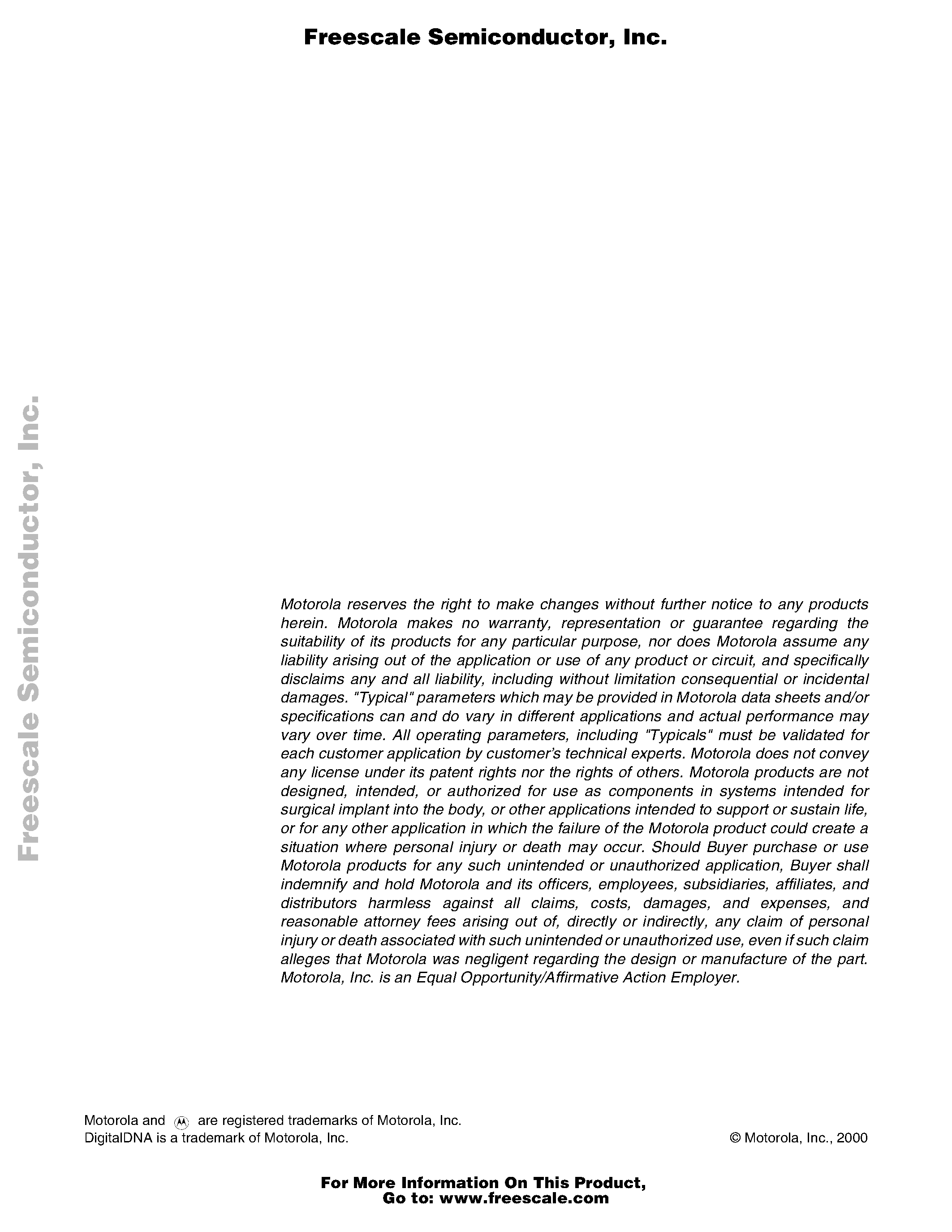 Даташит на микросхему MC68HC908AS60 страница 2 Даташит MC68HC908AS60 - HCMOS Microcontroller Unit страница 2