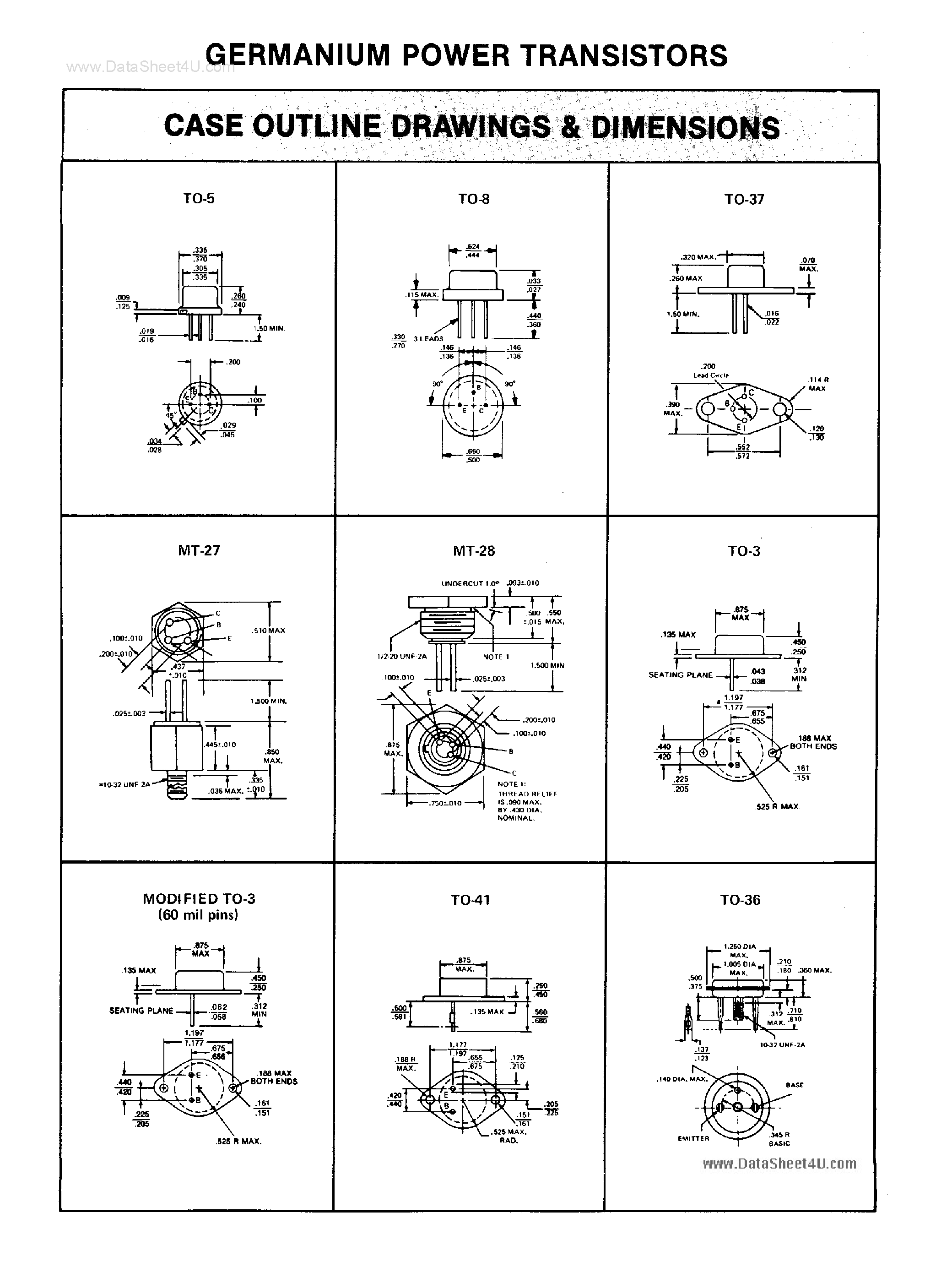 Даташит ADY10 - (ADYxx) Germanium Power Transistors страница 2