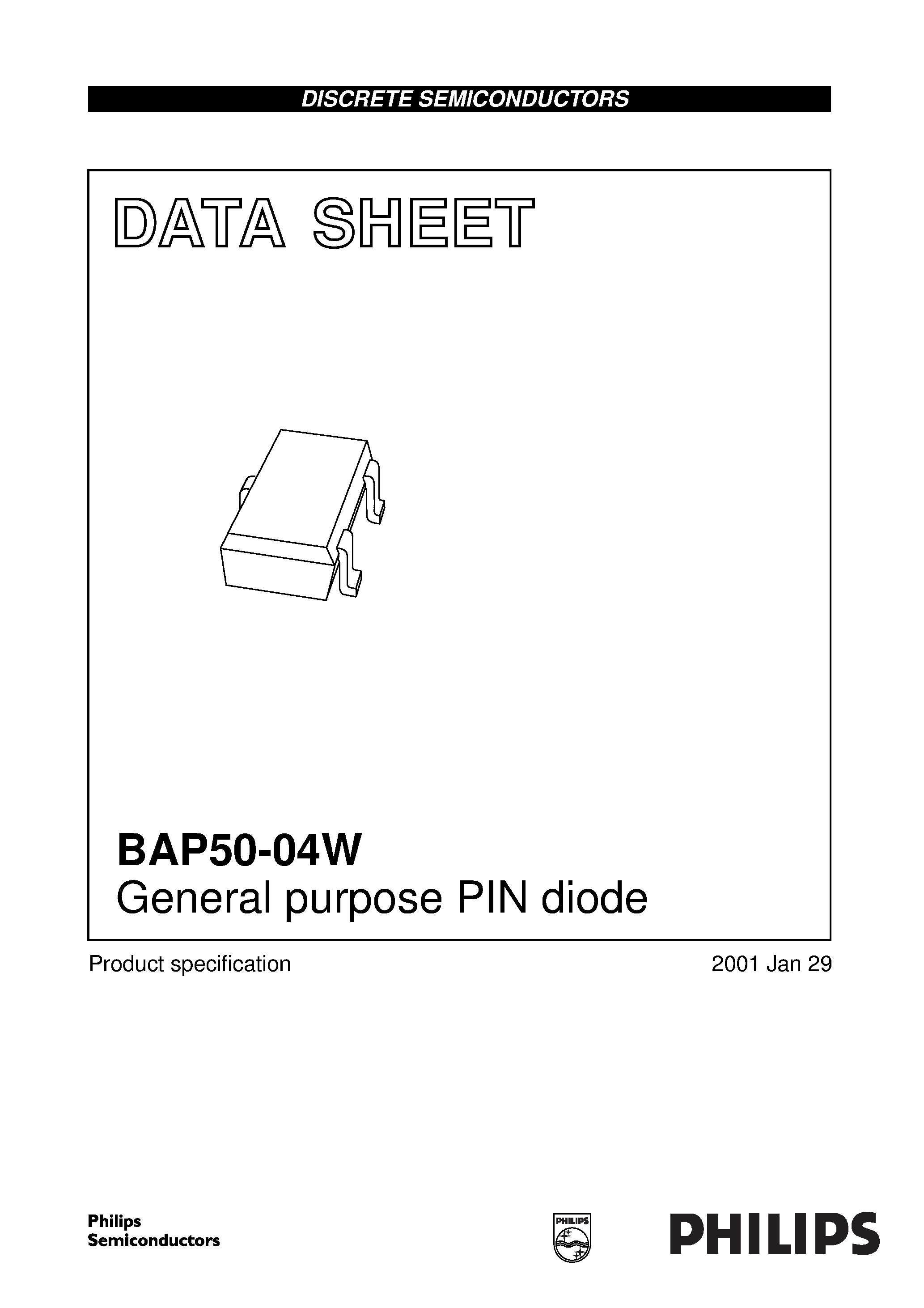 Datasheet BAP50-04W page 1 Datasheet BAP50-04W - General purpose PIN diode page 1