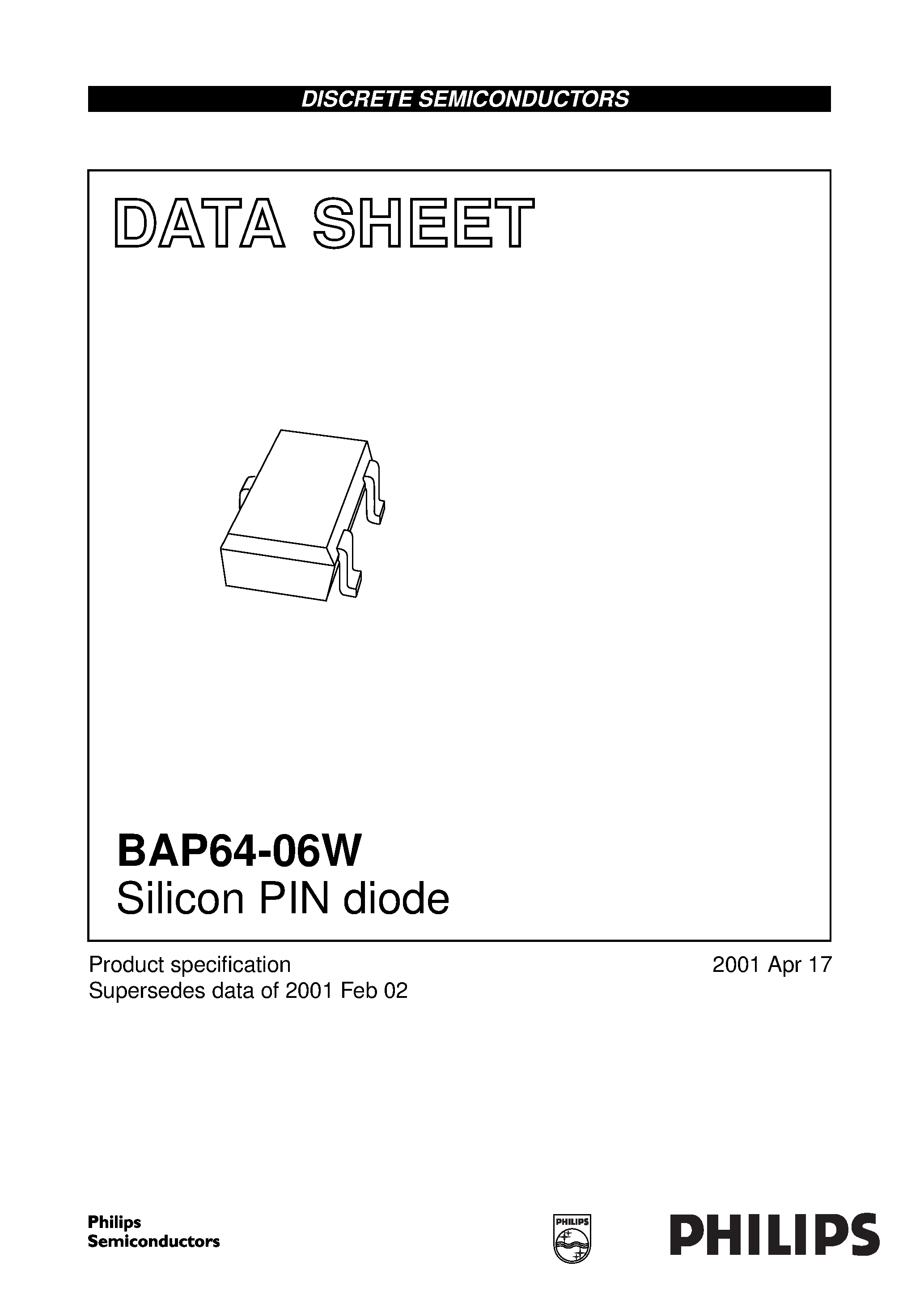Datasheet BAP64-06W page 1 Datasheet BAP64-06W - Silicon PIN diode page 1