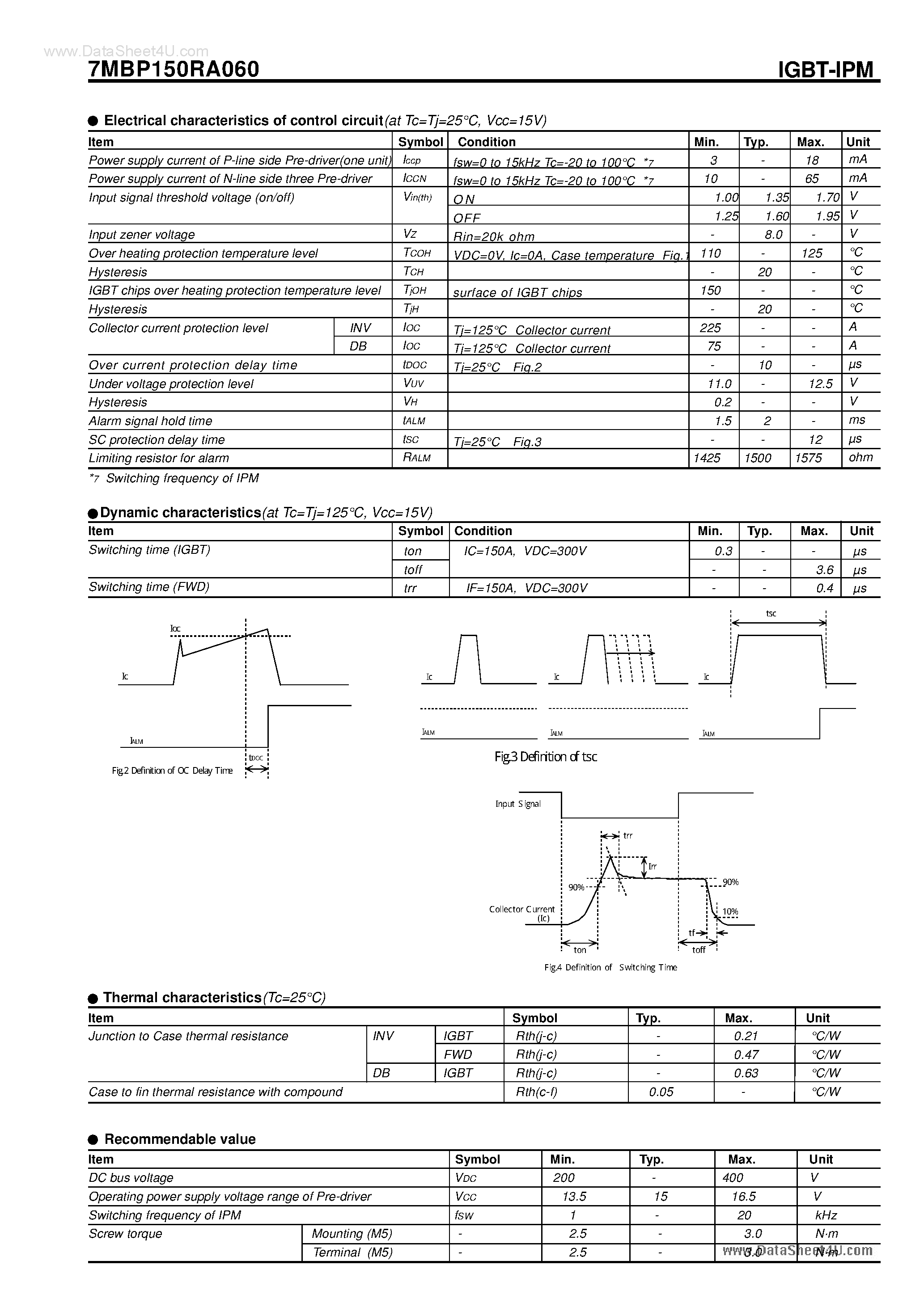 Даташит 7MBP150RA060 - IGBT-IPM R Series страница 2