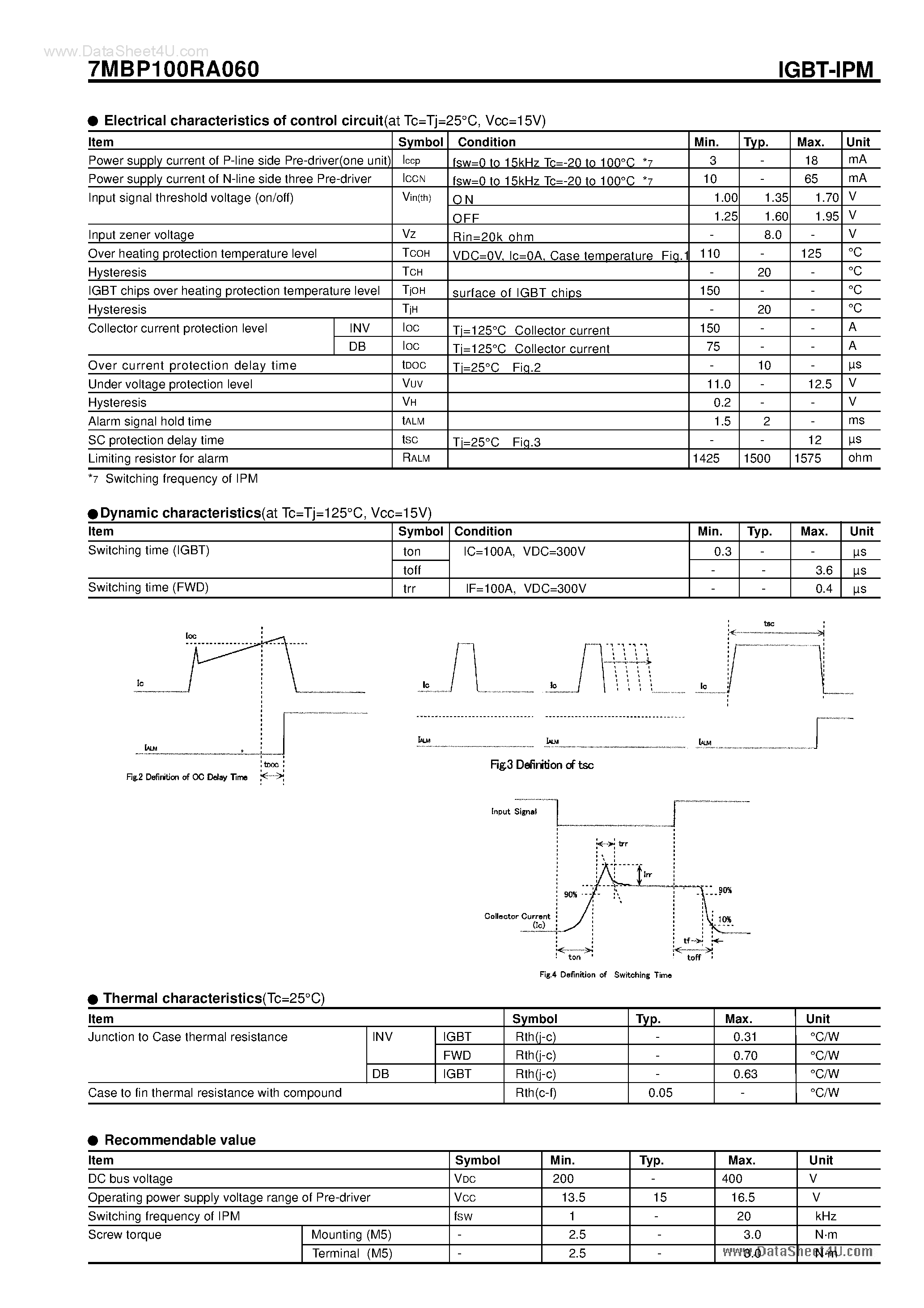 Даташит 7MBP100RA060 - IGBT-IPM R Series страница 2