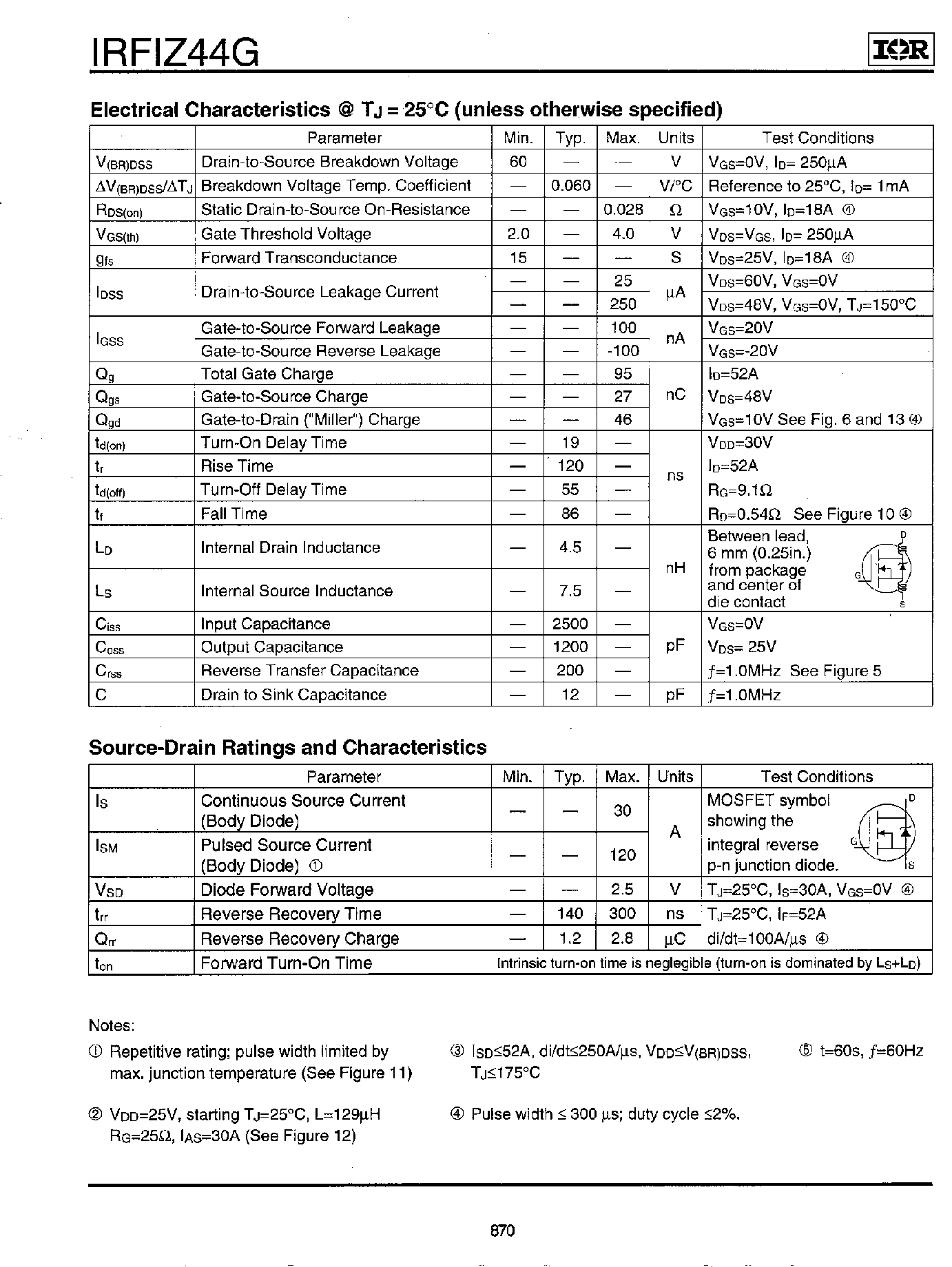 Datasheet IRFIZ44G - HEXFET POWER MOSFET page 2