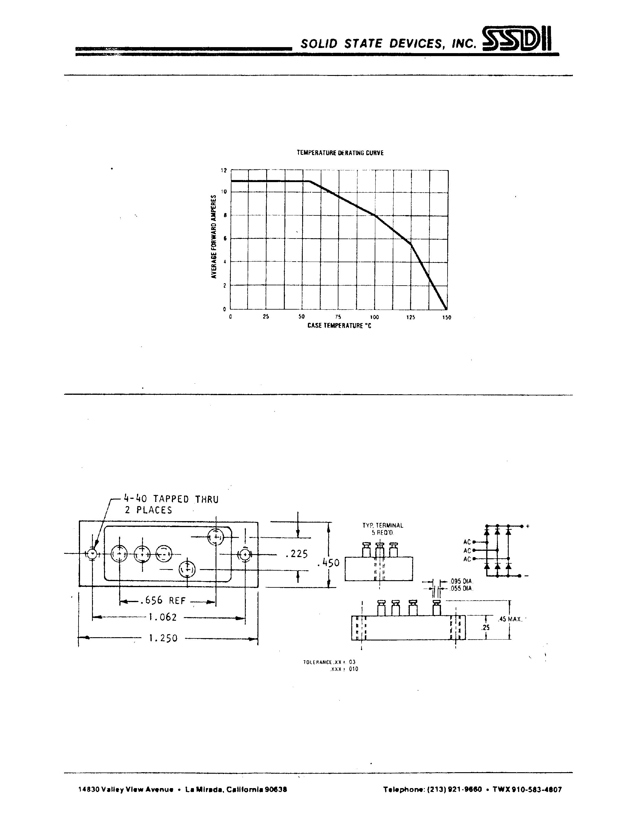Datasheet SDA316 - 5 AMP BRIDGE RECTIFIER ASSEMBLY page 2