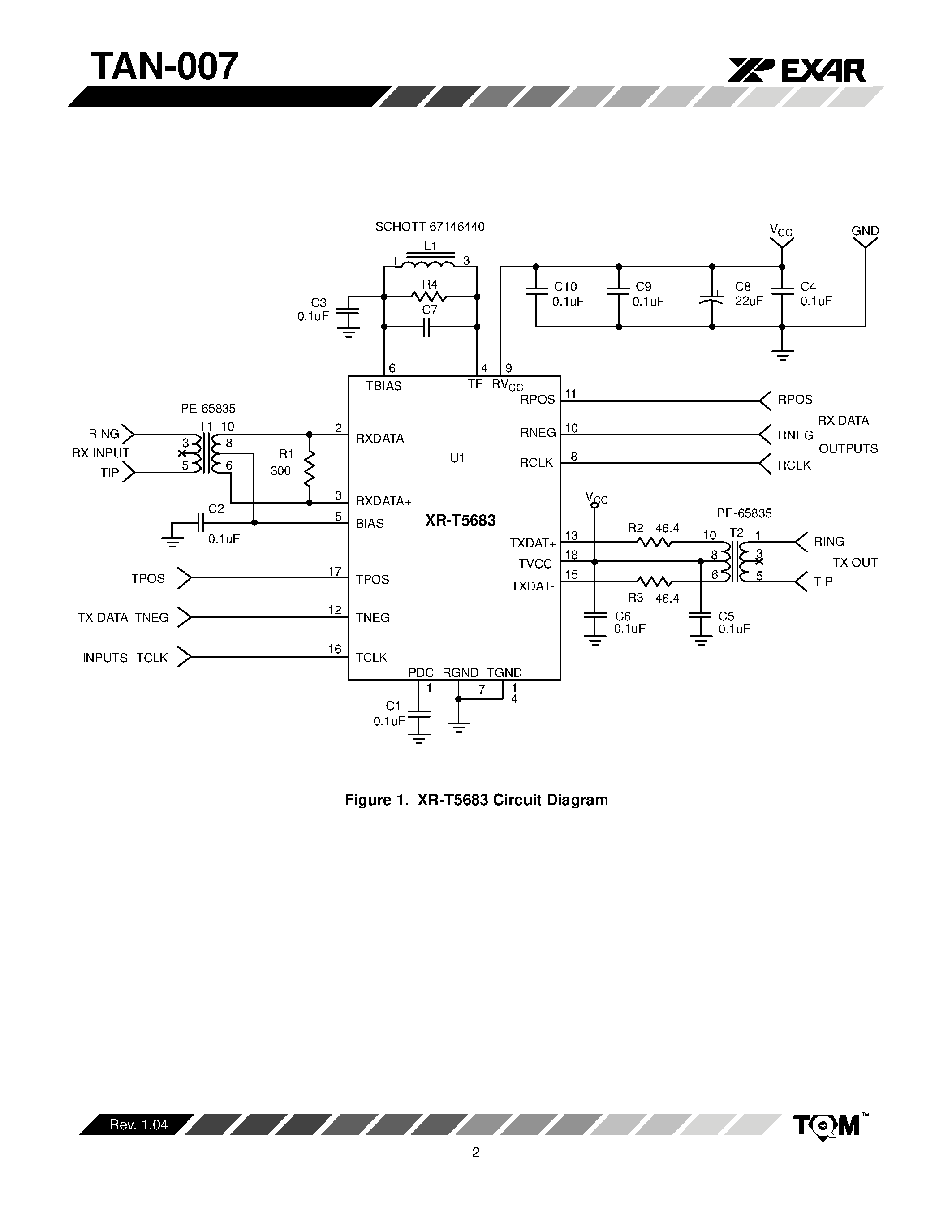 Datasheet TAN-007 - XR-T5683 Operation at 10.1 Mbps page 2