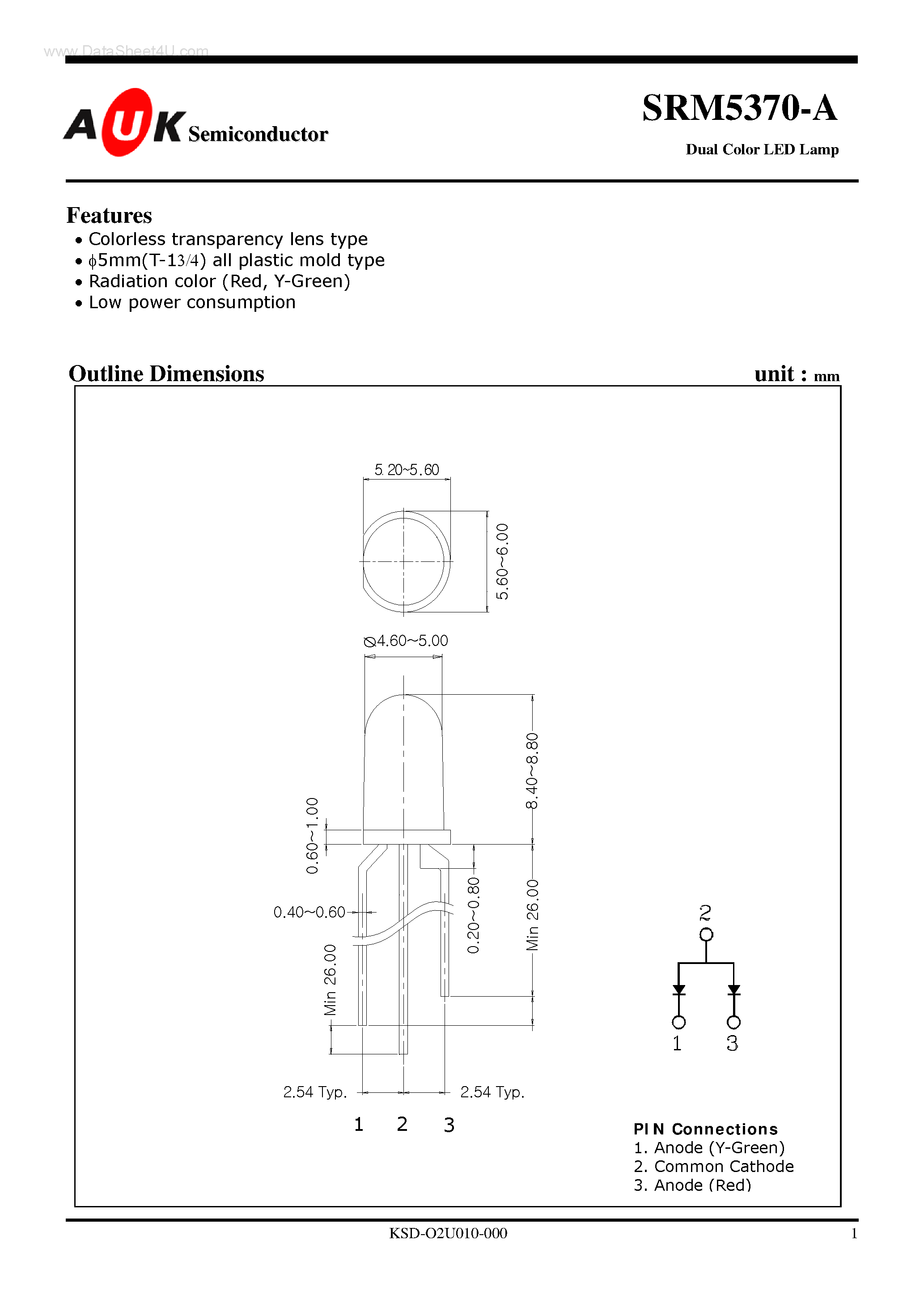 Datasheet SRM5370-A - Dual Color LED Lamp page 1