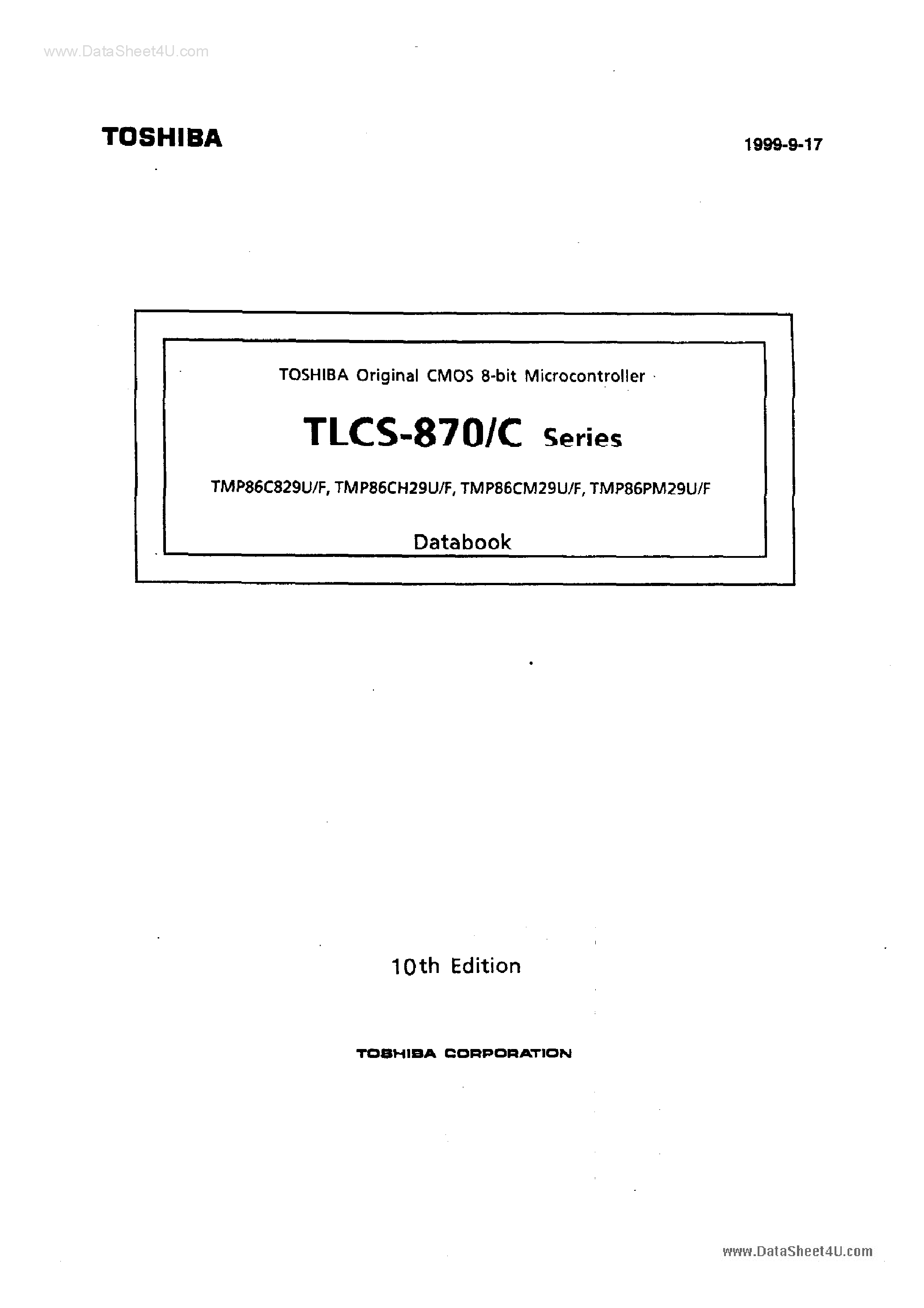 Даташит TMP86CH29F - (TMP86Cx29x) CMOS 8-Bit Microcontroller страница 1