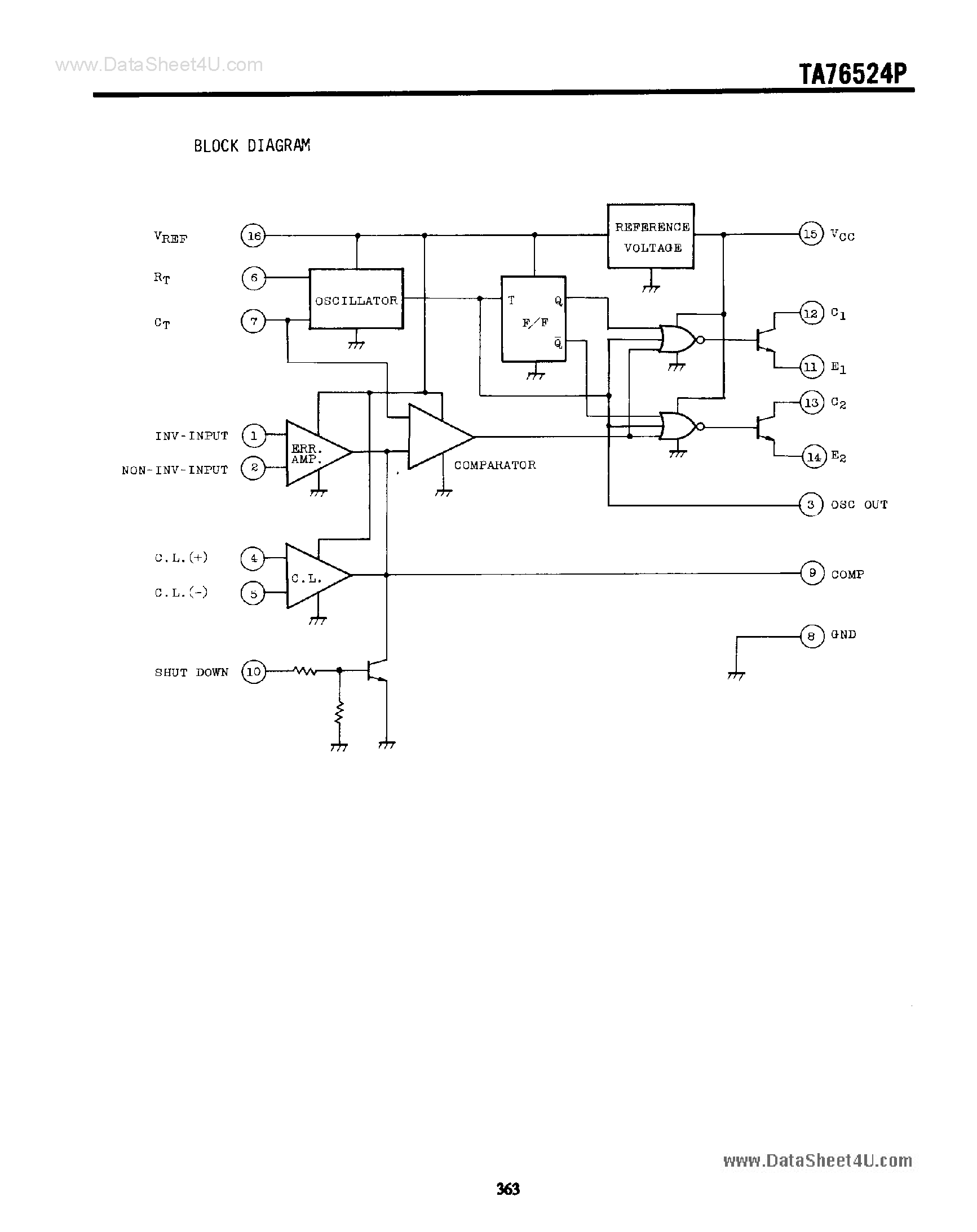 Datasheet TA76524P page 2 Datasheet TA76524P - General Purpose Switching Regulator page 2