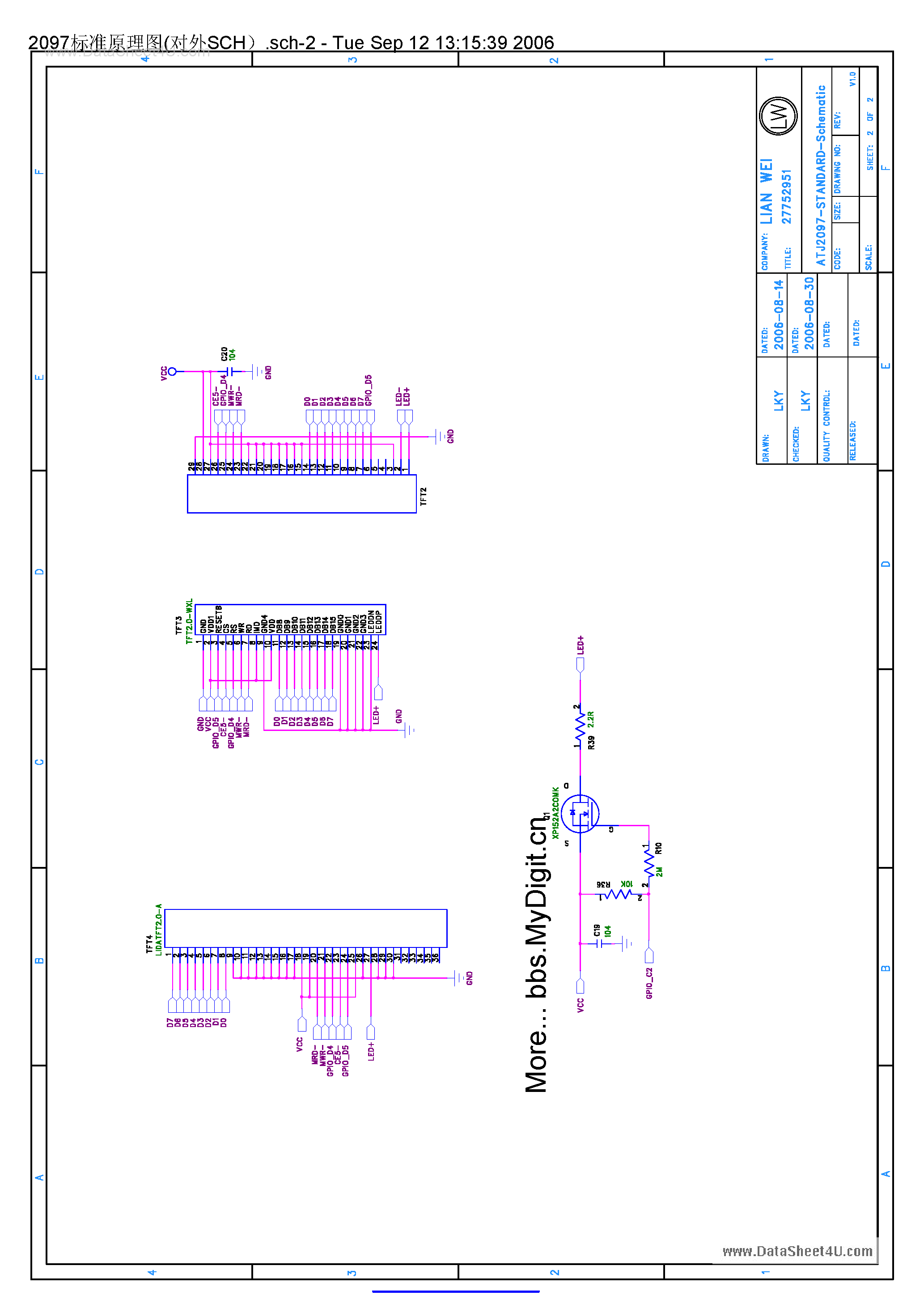 Datasheet ATJ-2097 page 2 Datasheet ATJ-2097 - Standar schematic page 2
