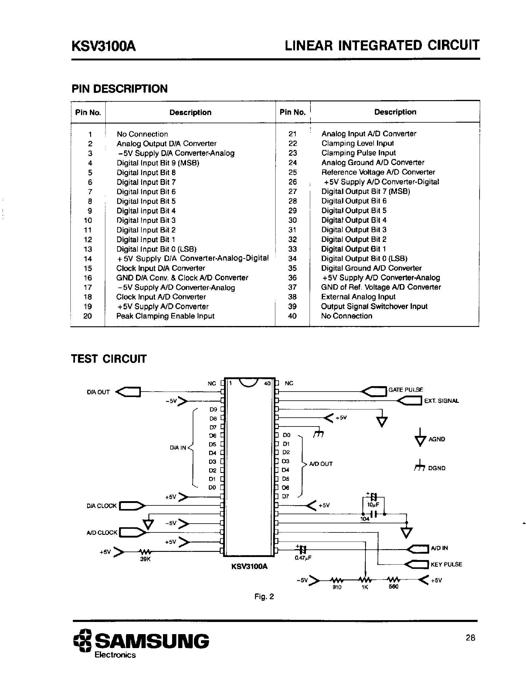 Datasheet KSV3100A - High Speed A/D - D/A Converter page 2