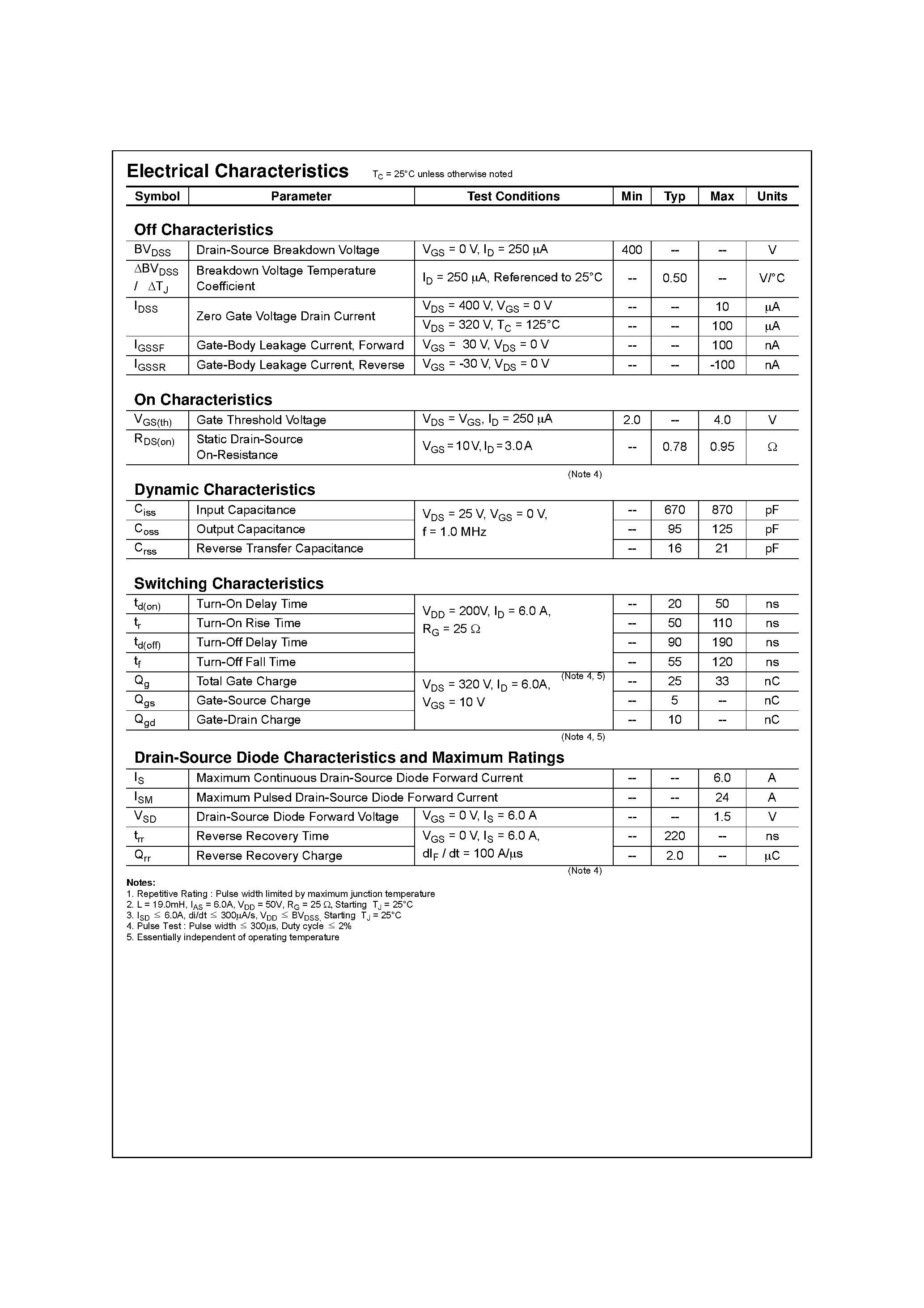 Datasheet WFP730 - N-Channel MOSFET page 2