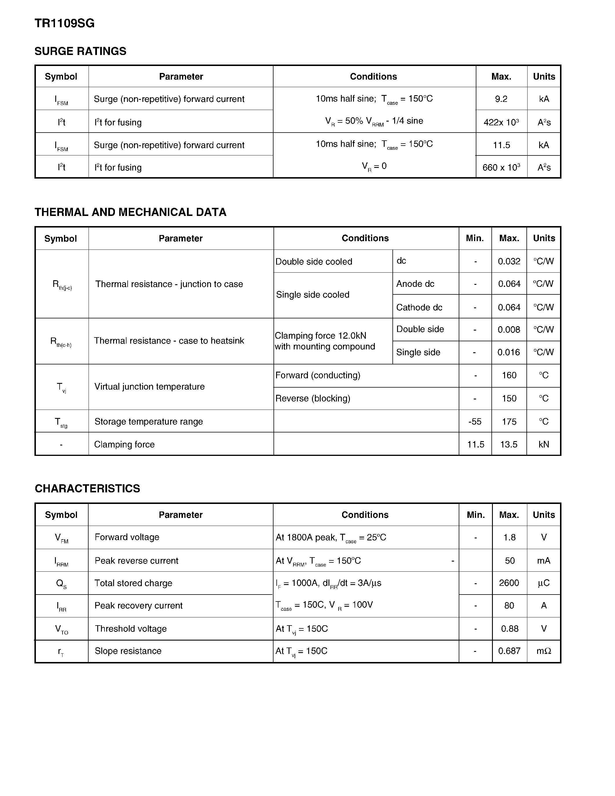 Datasheet DS1109SG page 2 Datasheet DS1109SG - Rectifier Diode page 2