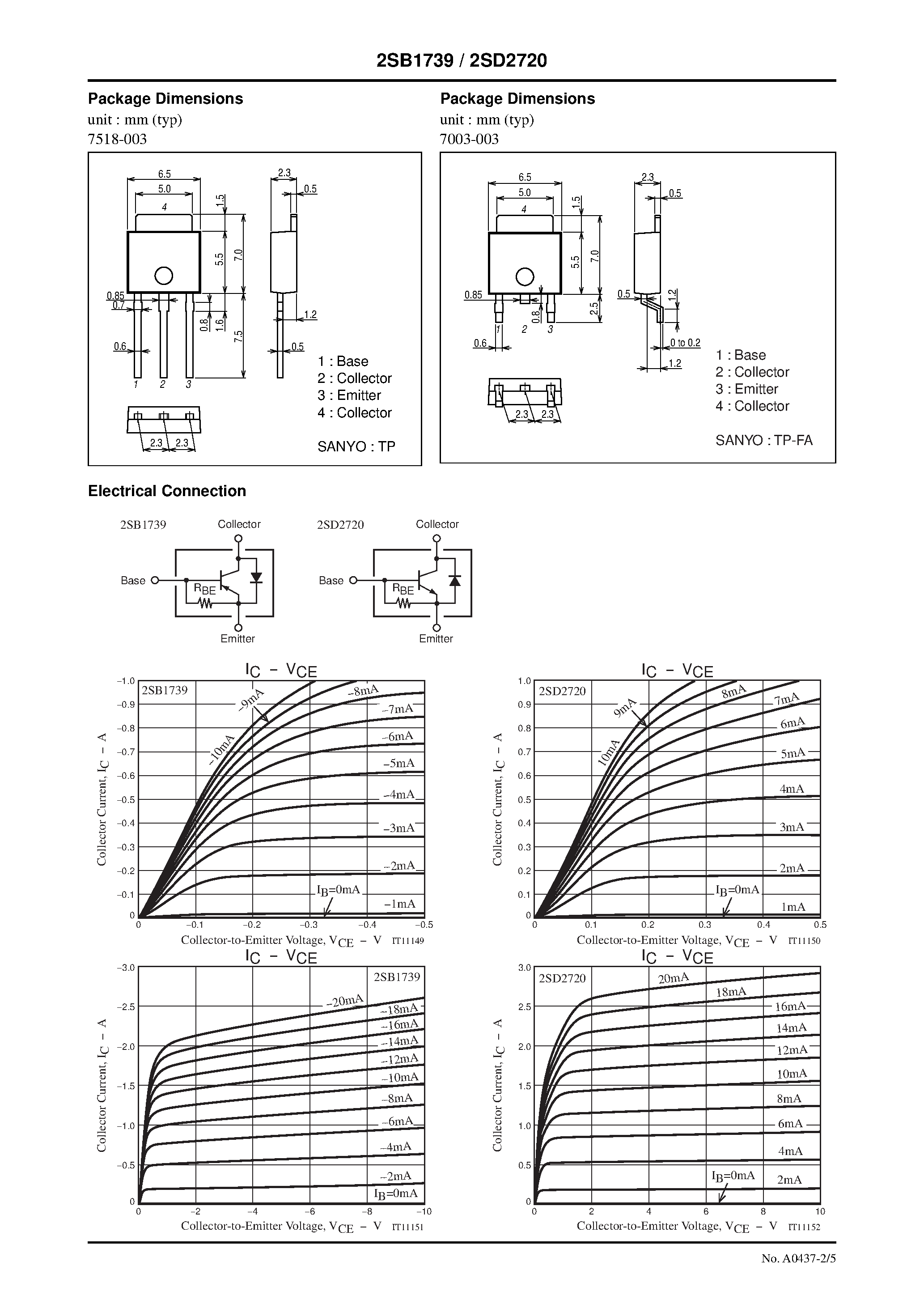 Даташит 2SD2720 - / NPN Epitaxial Planar Silicon Transistors страница 2