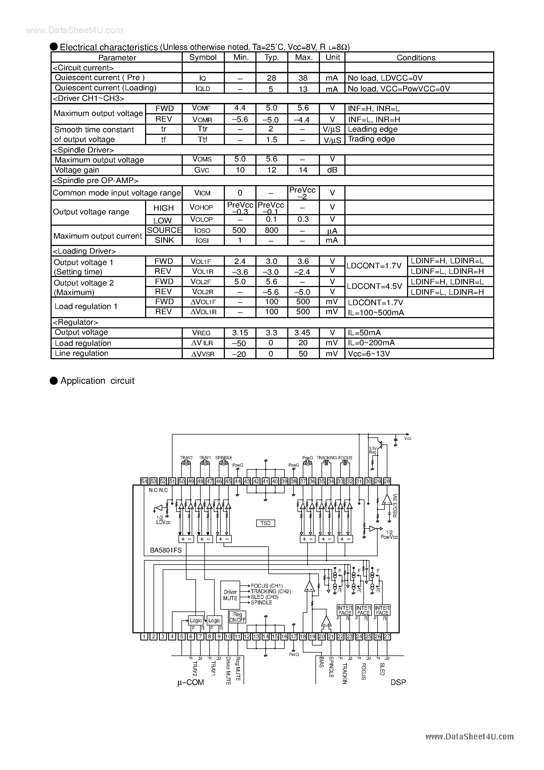 Datasheet BA5801FS - 6-channel Driver page 2