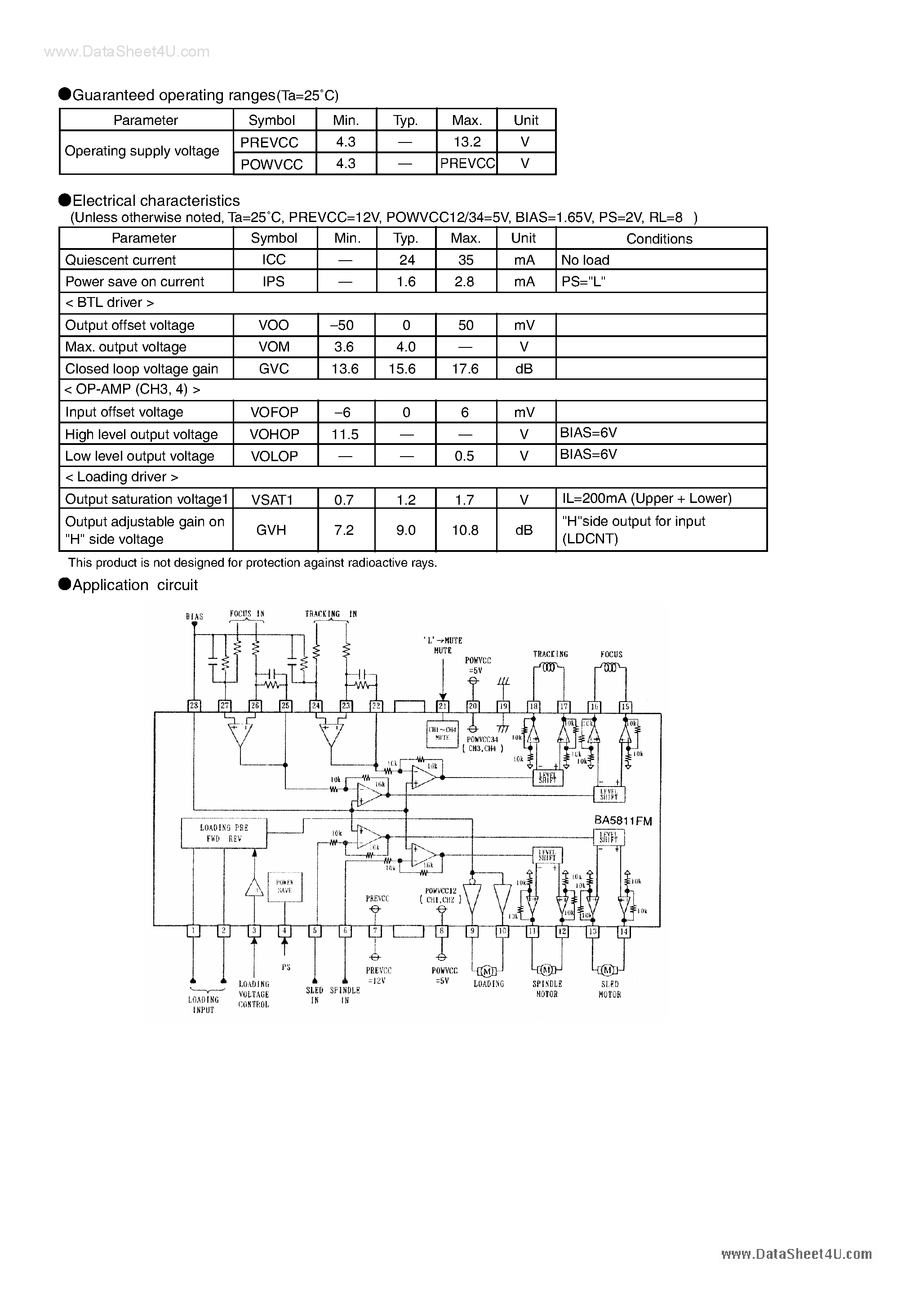 Datasheet BA5811FS - 5-channel Driver page 2