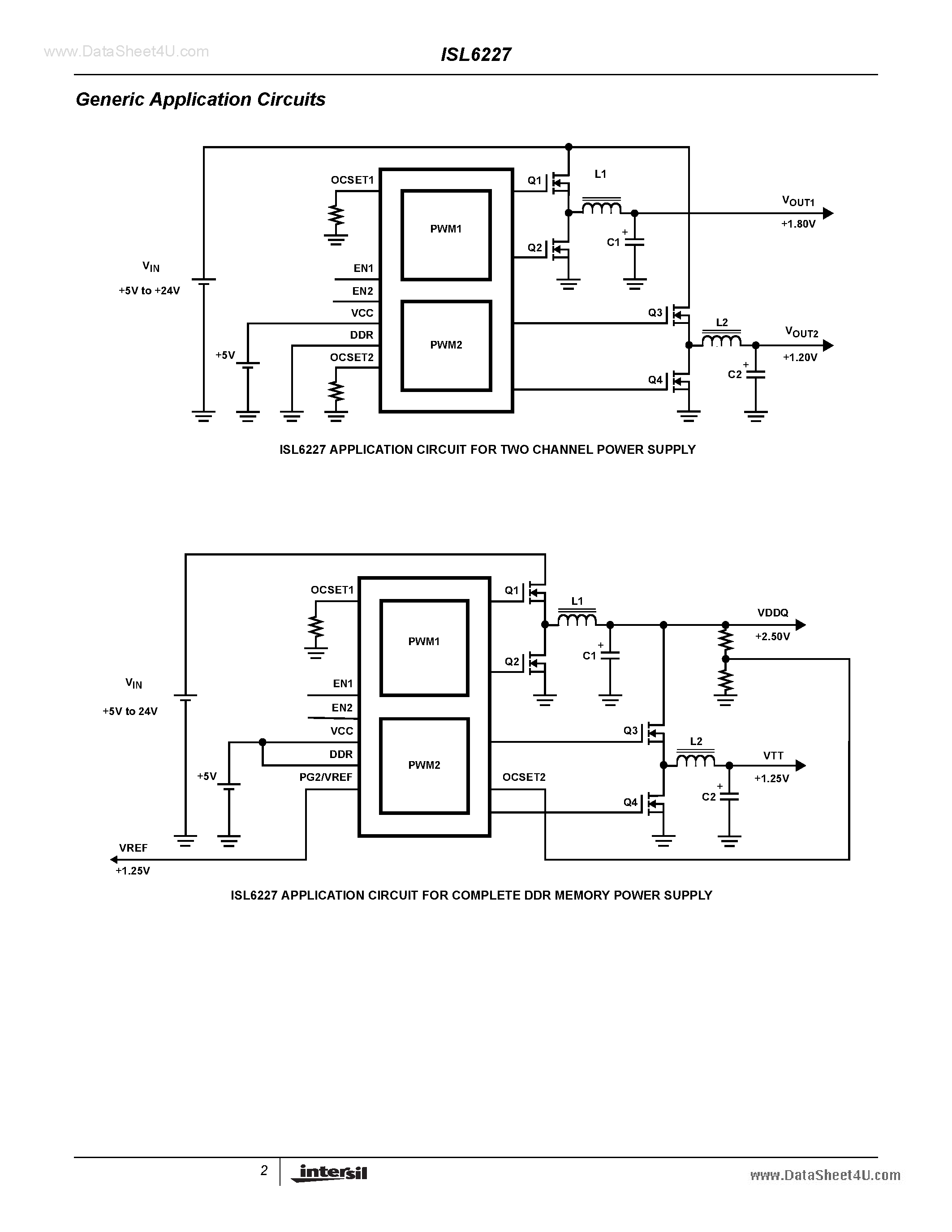 Datasheet 6227CA - Search -----> ISL6227CA page 2