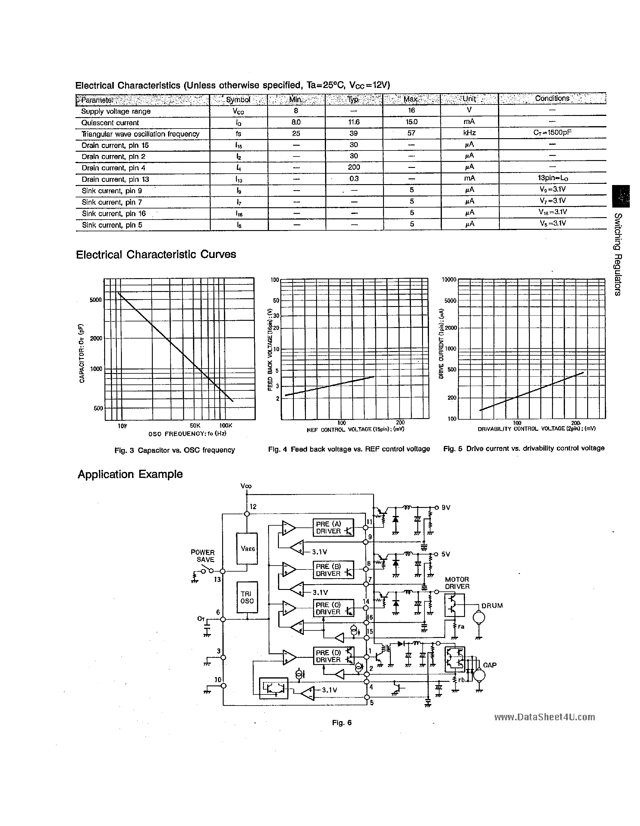 Datasheet BA6121 - 4-Output Switching Regulator page 2