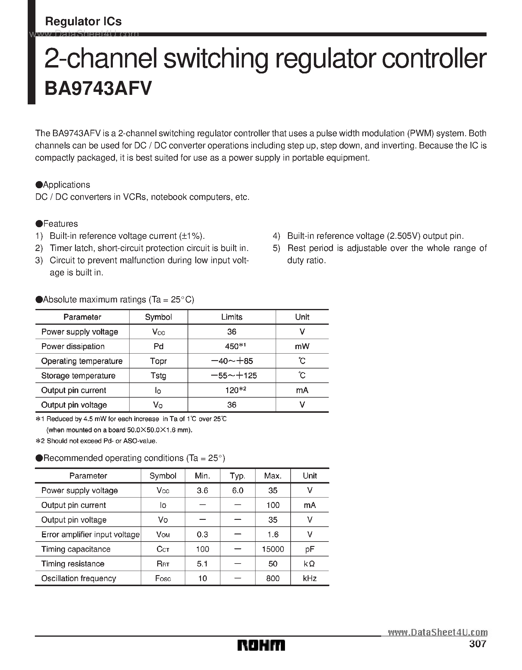 Даташит на микросхему 9743A страница 1 Даташит 9743A - Search -----> BA9743A страница 1