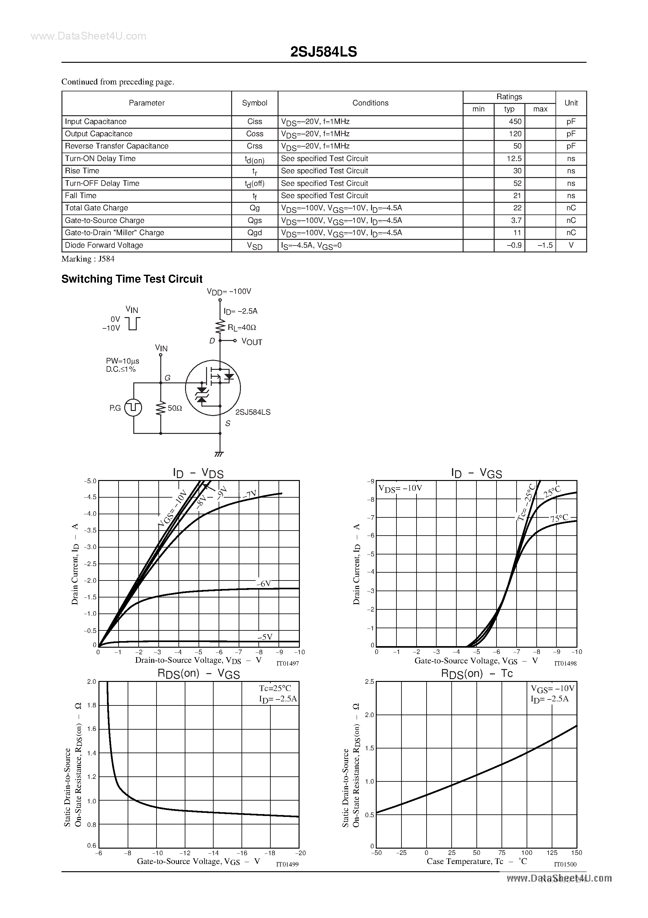 Datasheet J584 page 2 Datasheet J584 - Search -----> 2SJ584 page 2