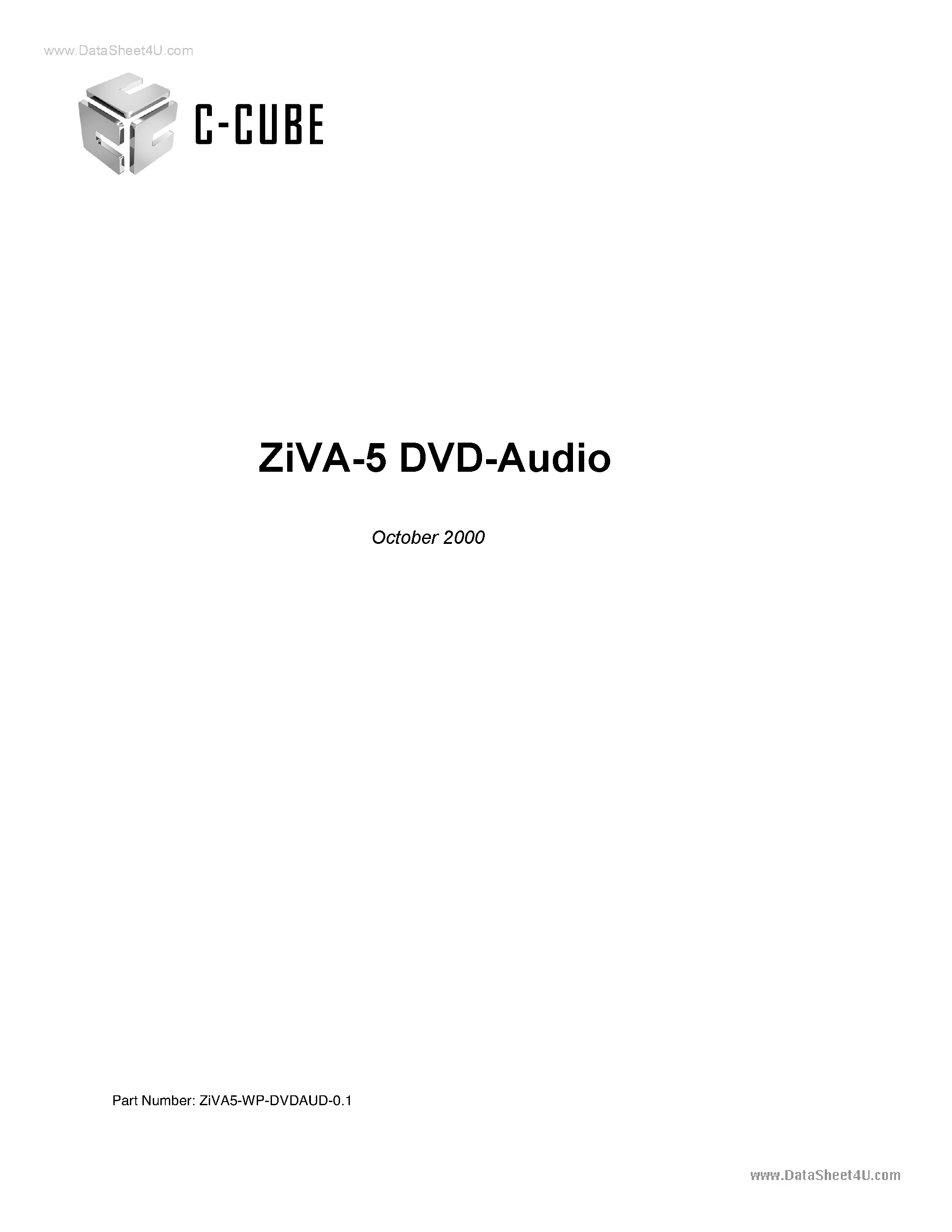 Datasheet Ziva-5 - DCD Audio page 1