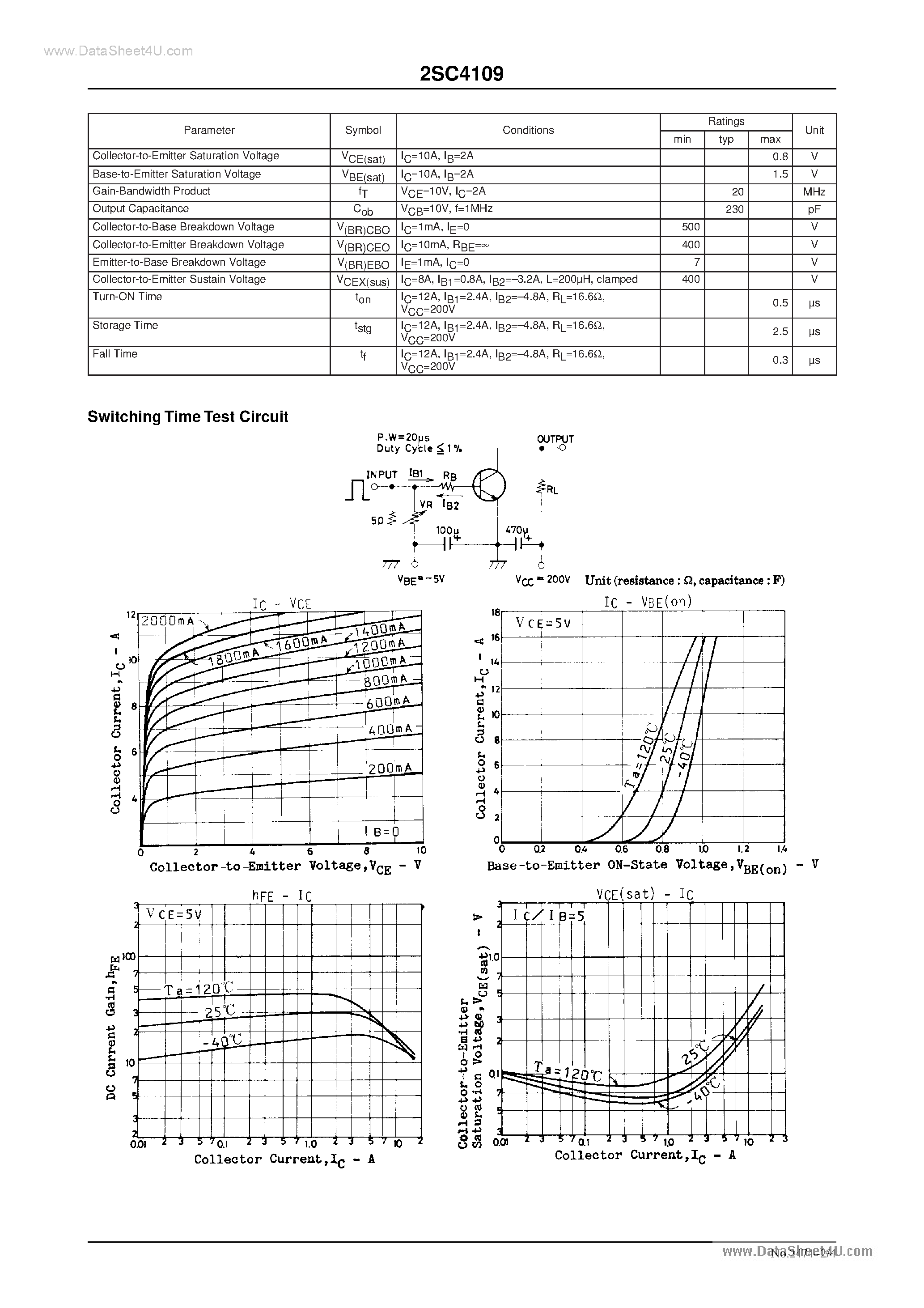 Даташит C4109 - Search -----> 2SC4109 страница 2