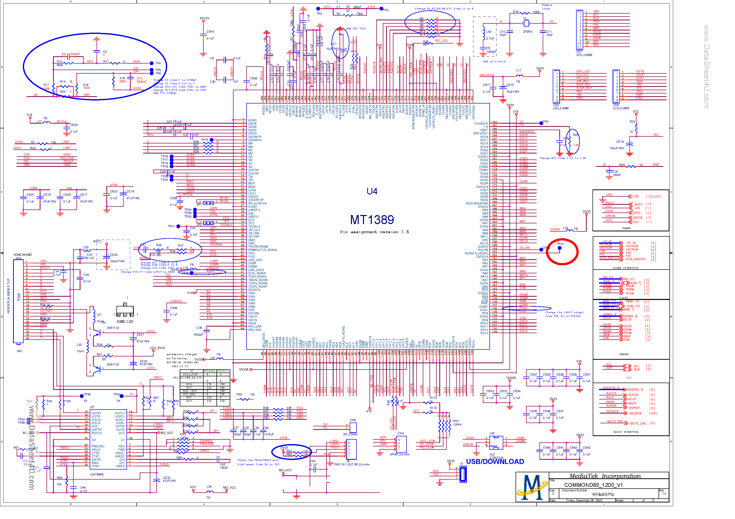 Даташит на микросхему MT1389 страница 1 Даташит MT1389 - MT1389 страница 1