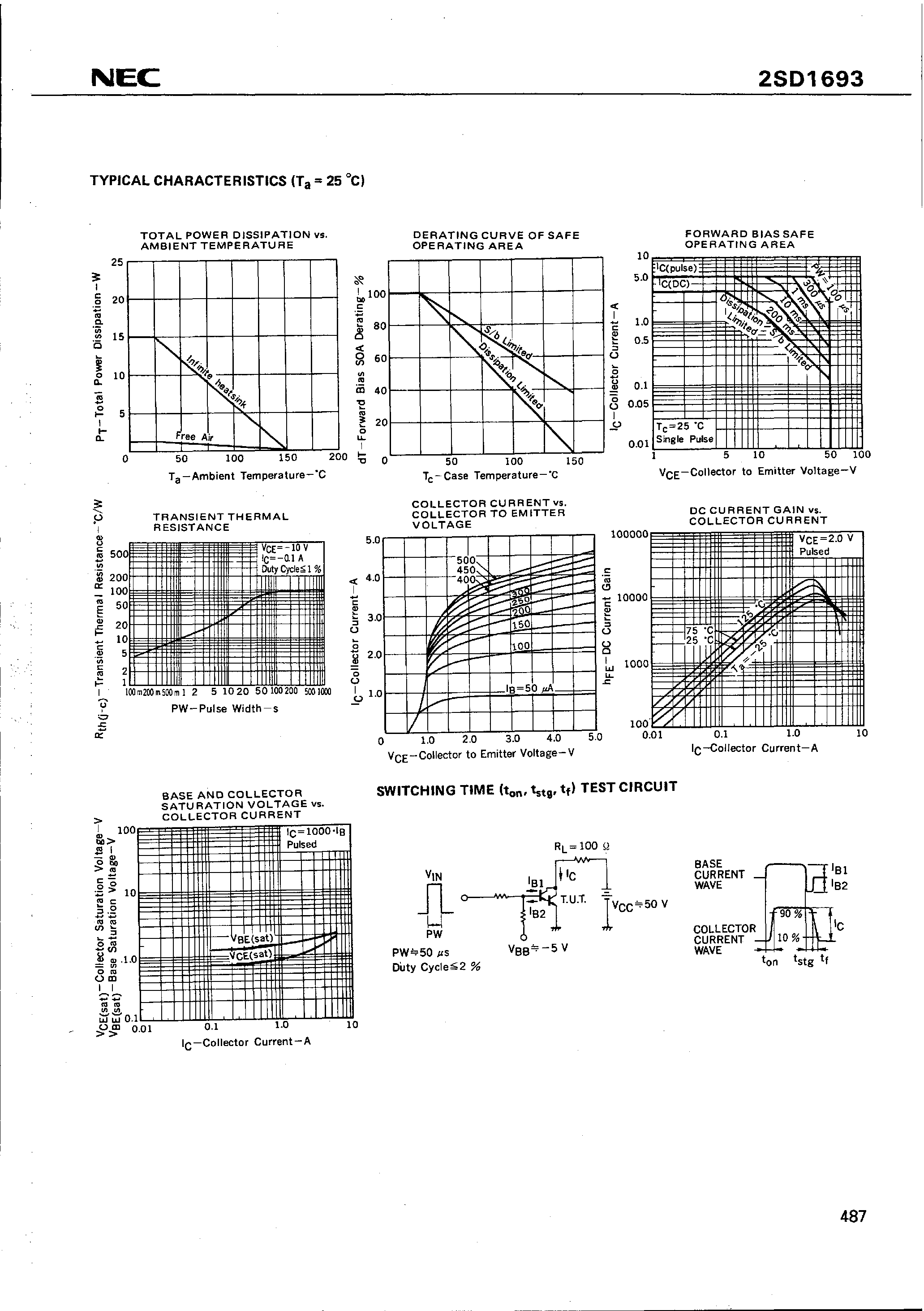 Datasheet 2SD1693 - NPN SILICON DARLINGTON TRANSISTOR page 2