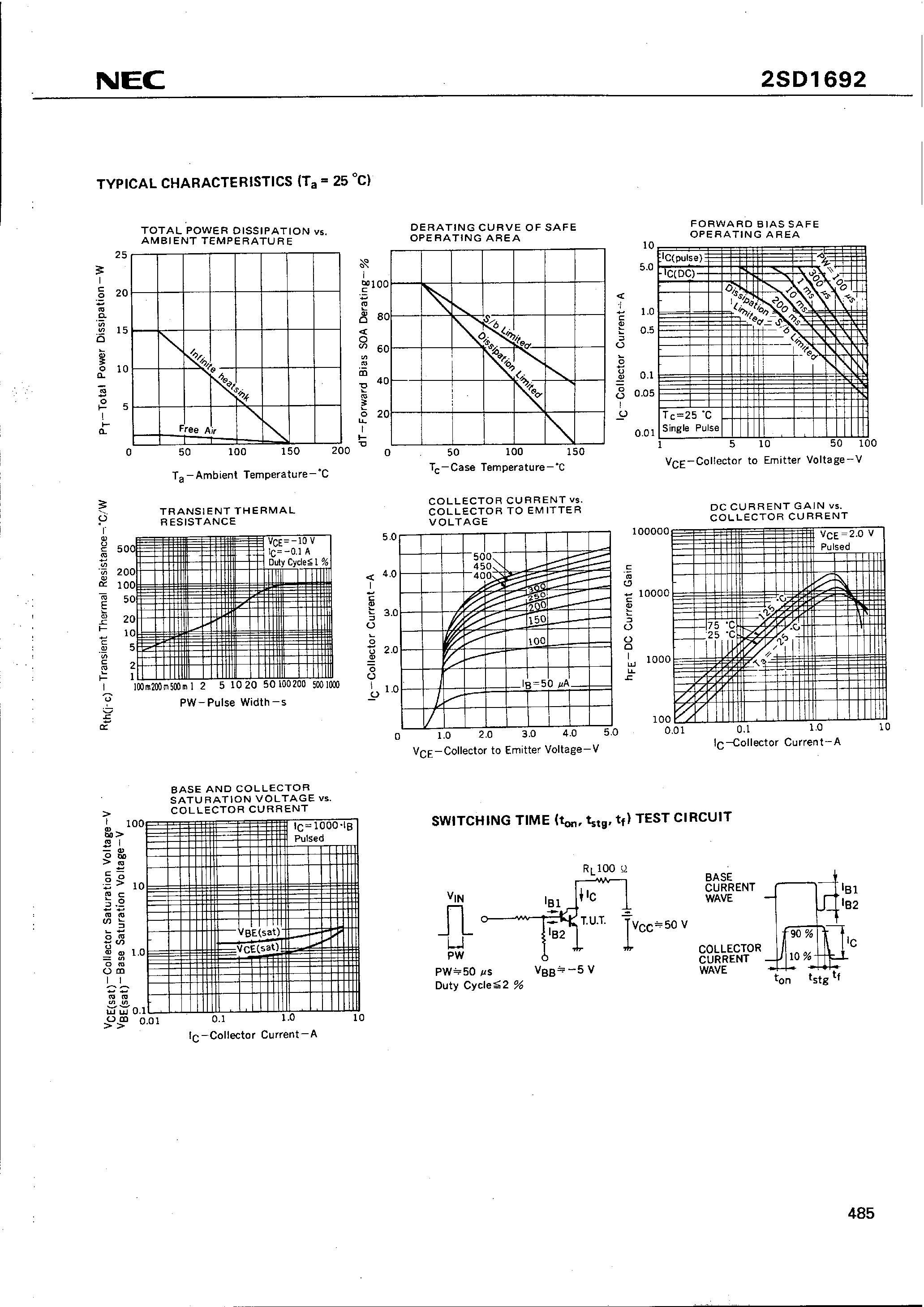 Datasheet 2SD1692 - NPN SILICON DARLINGTON TRANSISTOR page 2