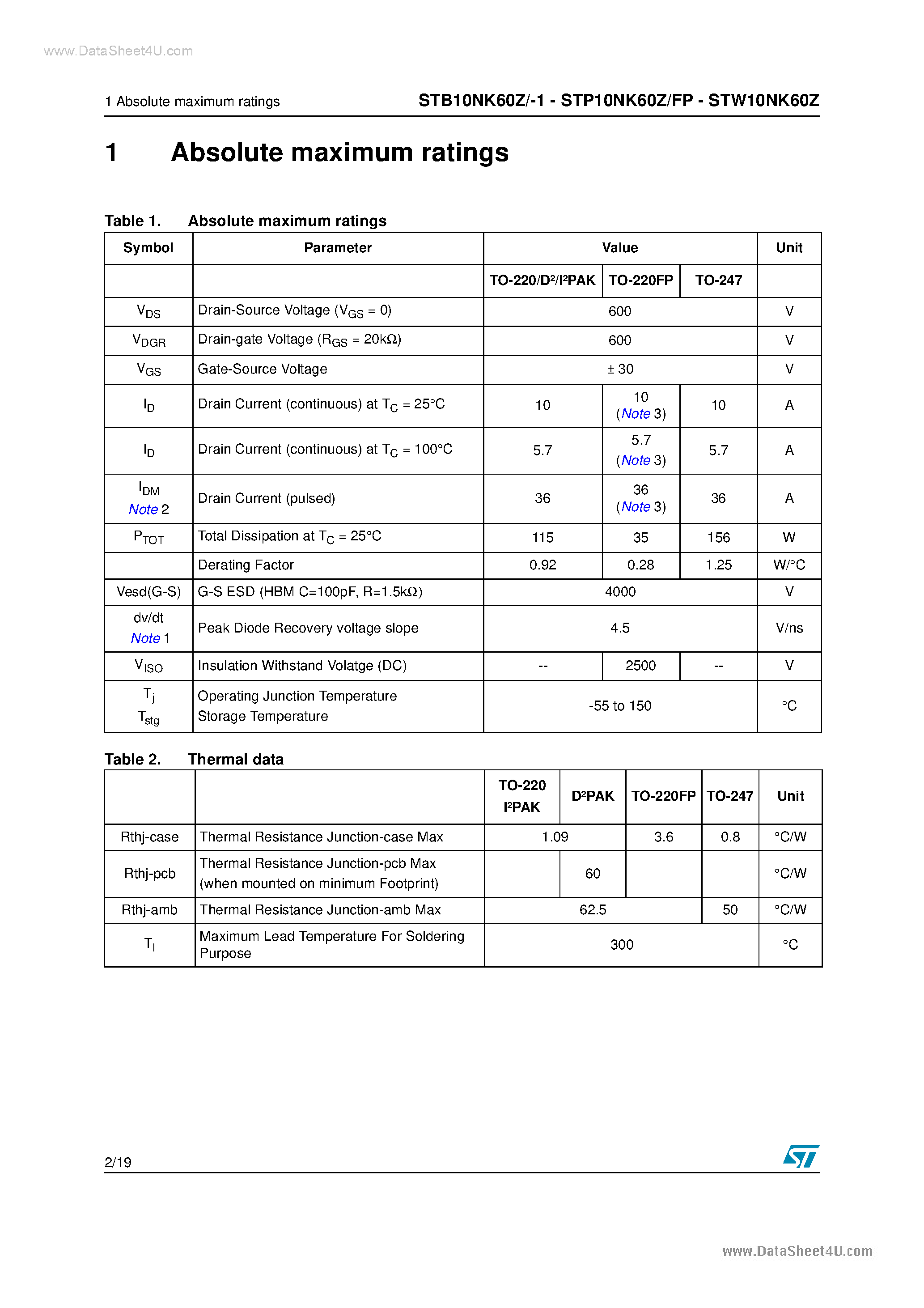 Даташит на микросхему P10NK60ZFP страница 2 Даташит P10NK60ZFP - Search -----> STP10NK60ZFP страница 2
