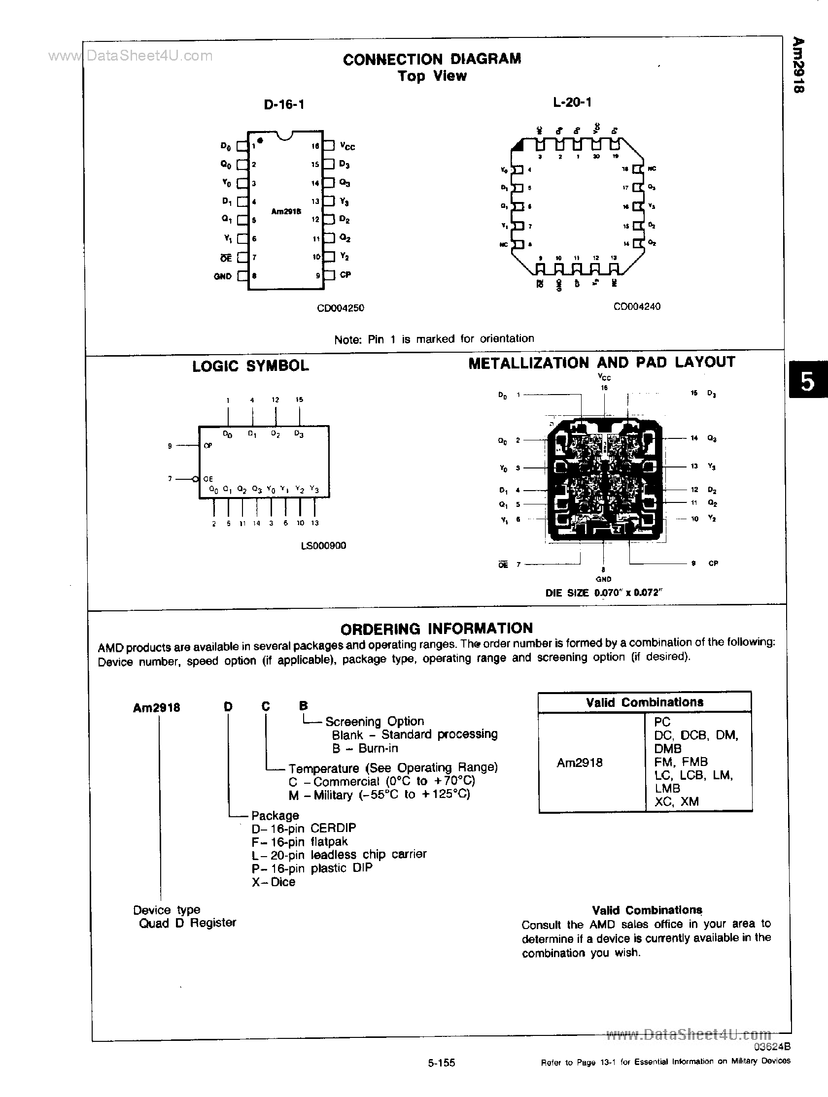 Даташит AM2918 - Quad D Register страница 2