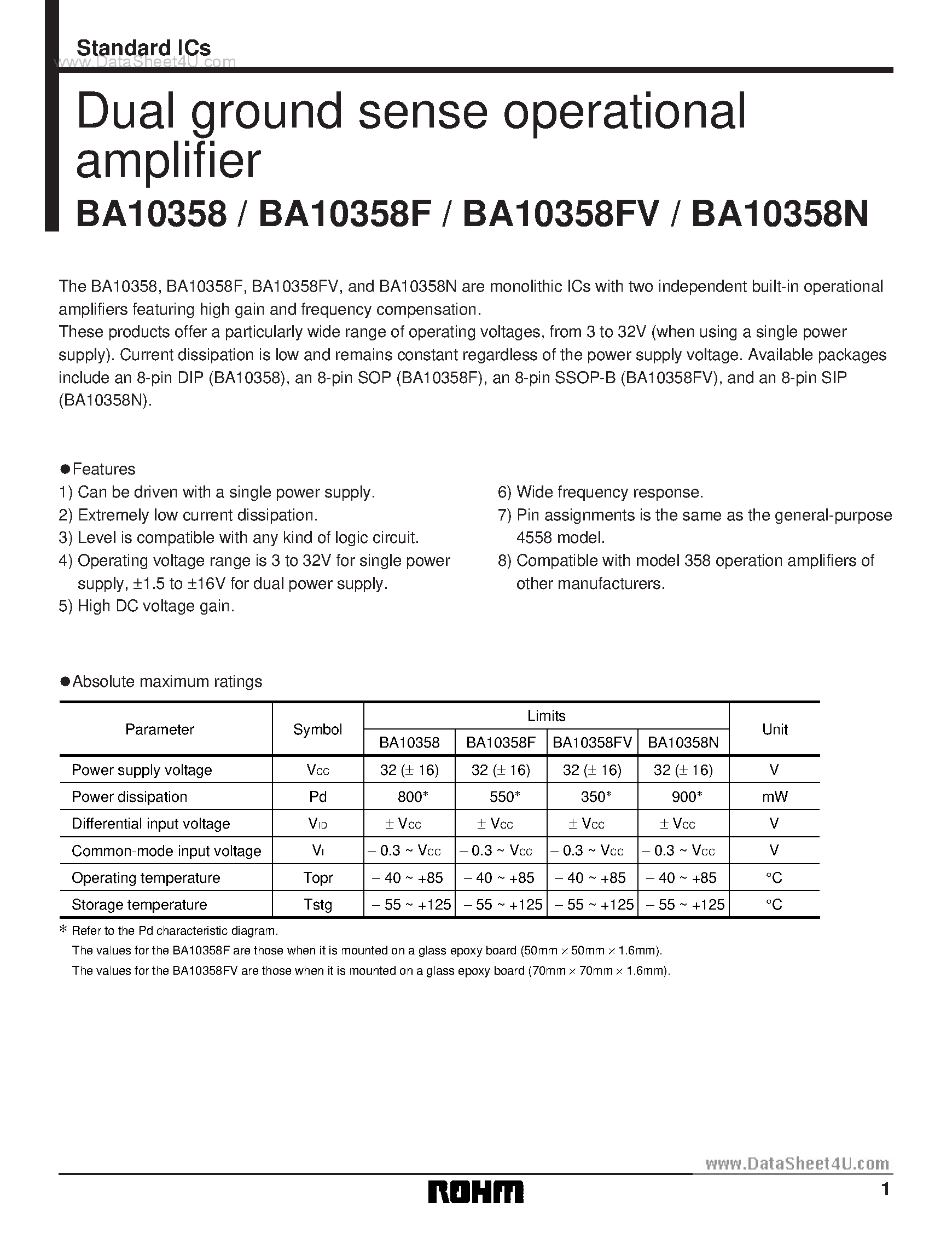 Даташит на микросхему 10358 страница 1 Даташит 10358 - Search -----> BA10358 страница 1