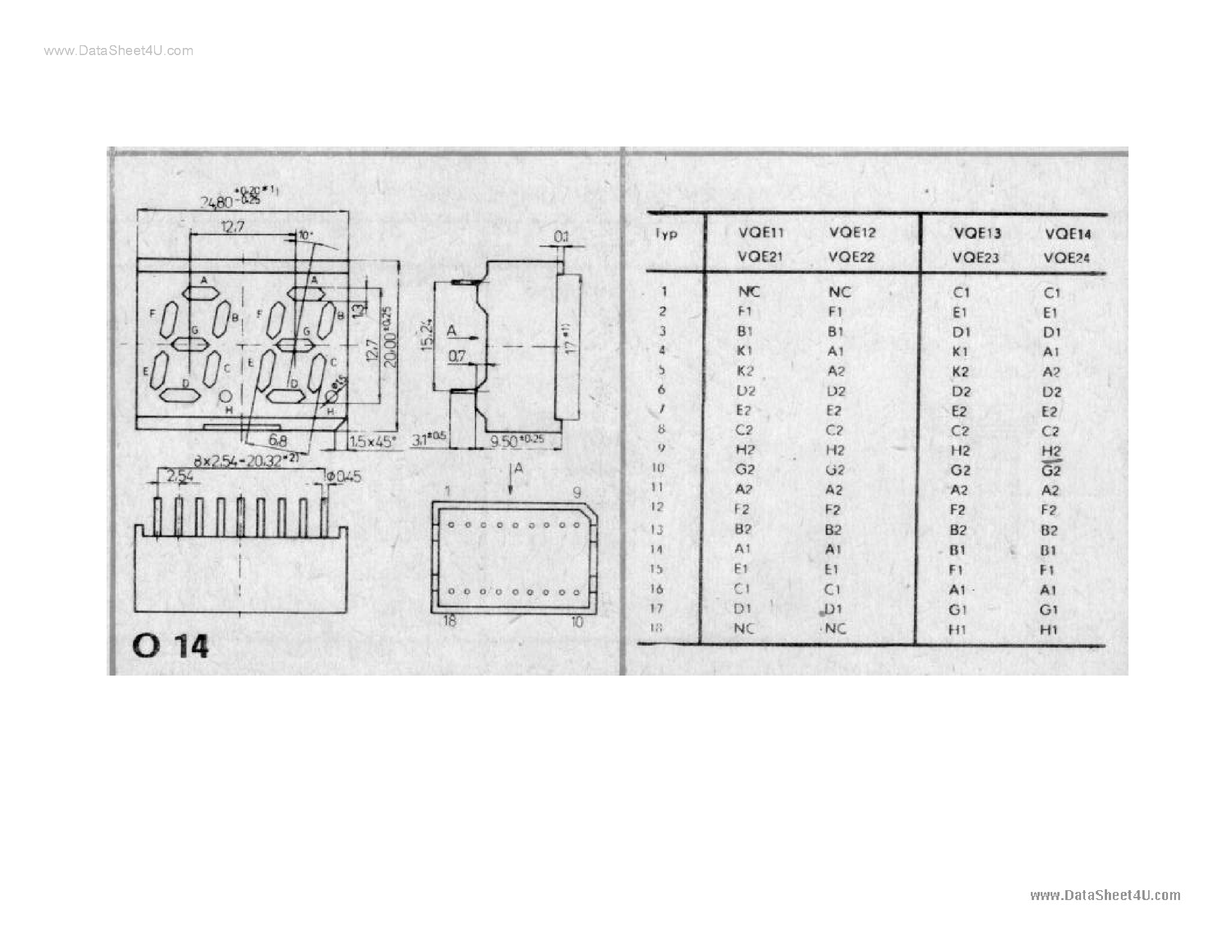 Datasheet VQE11 - (VQExx) LCD Module page 1