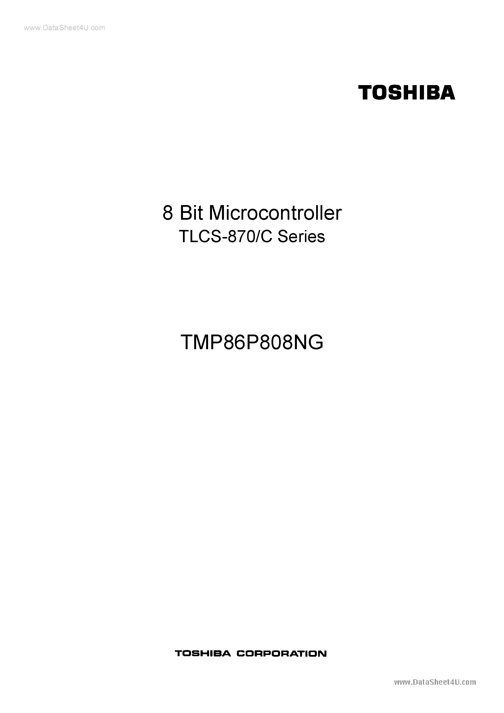 Datasheet TMP86P808NG - CMOS 8-Bit Microcontroller page 1