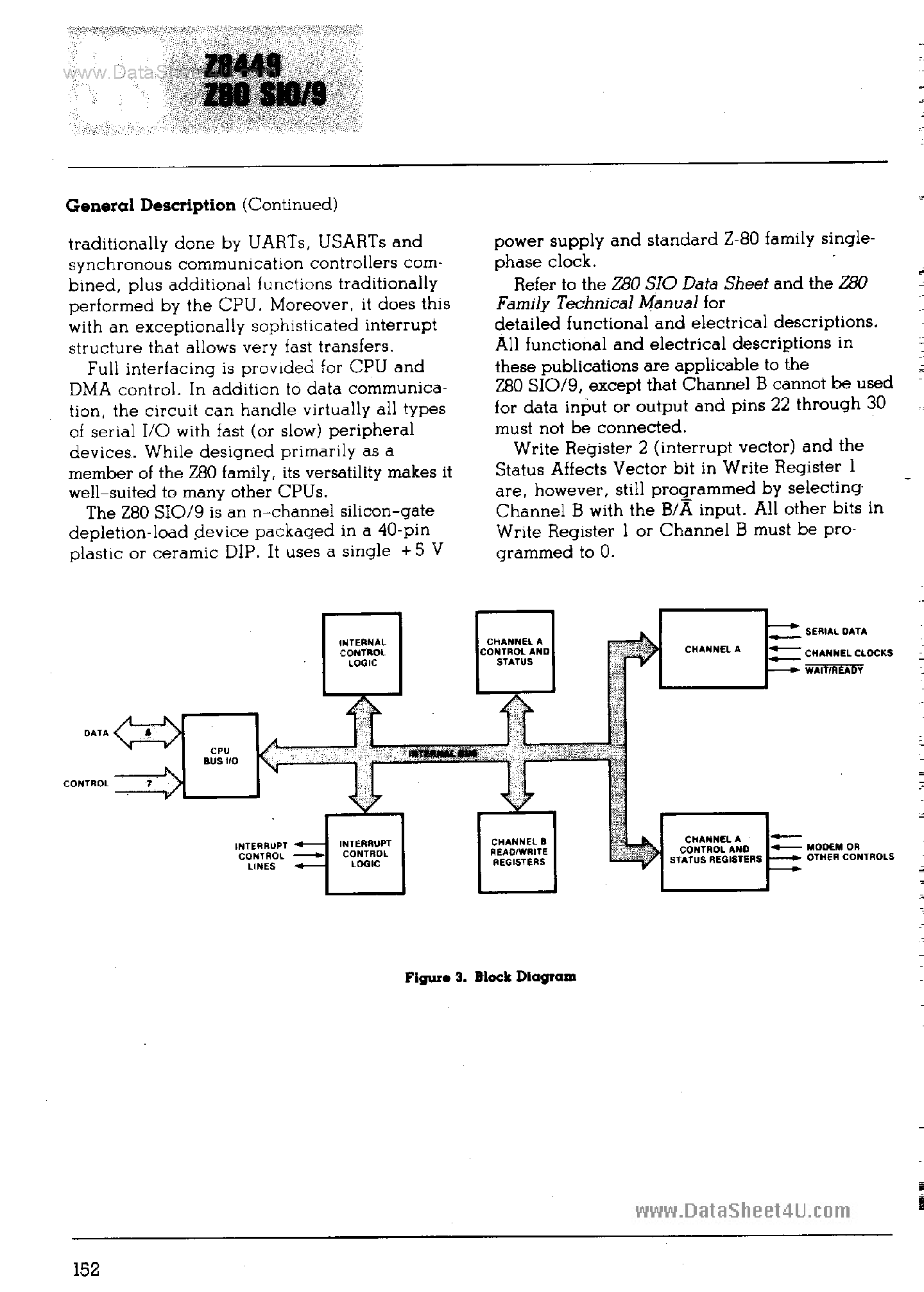 Даташит на микросхему Z80SIO/9 страница 2 Даташит Z80SIO/9 - Serial Input / Output Controller страница 2
