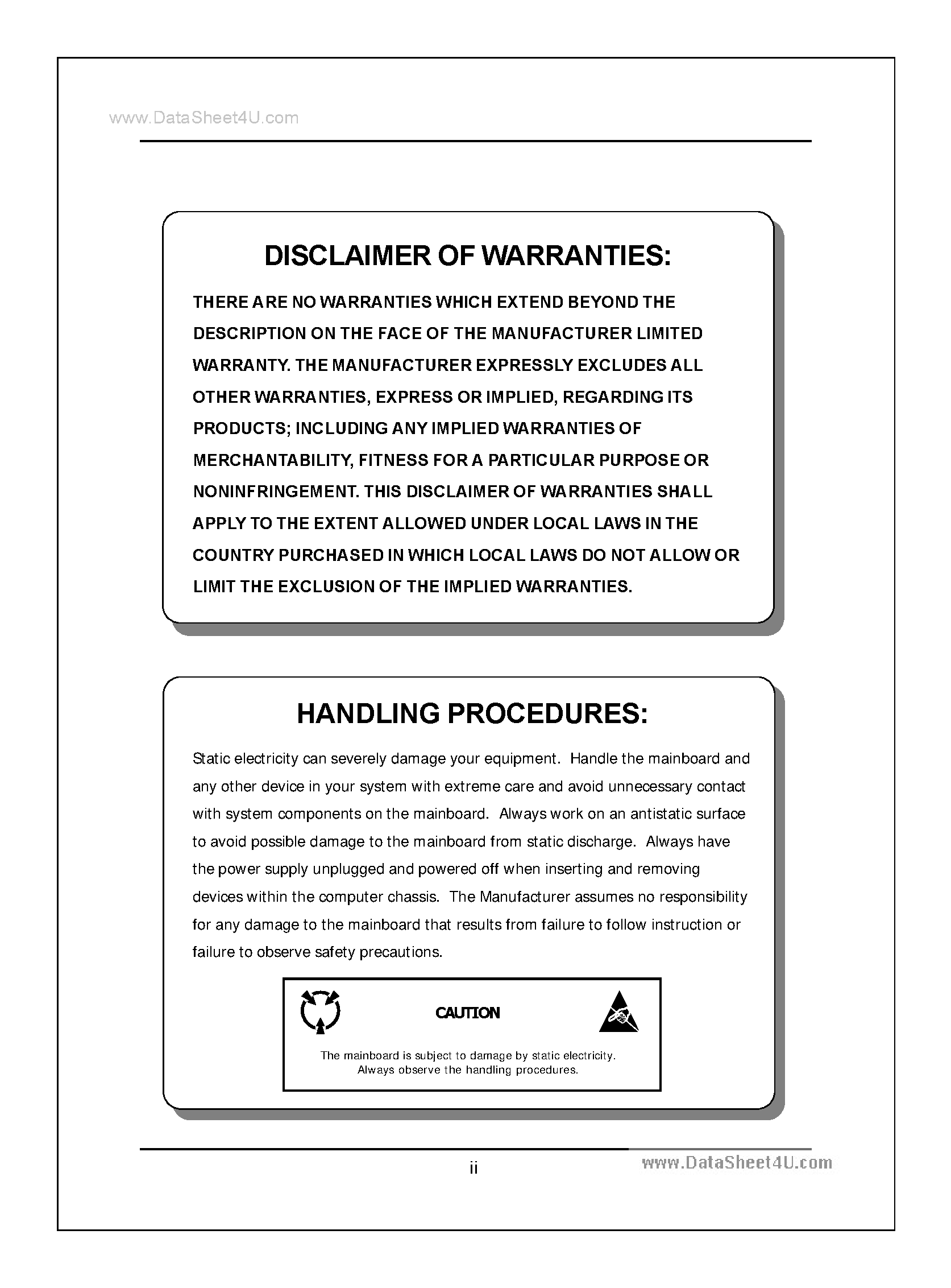 Datasheet EP-5P945-3 - Mother Board Manual page 2