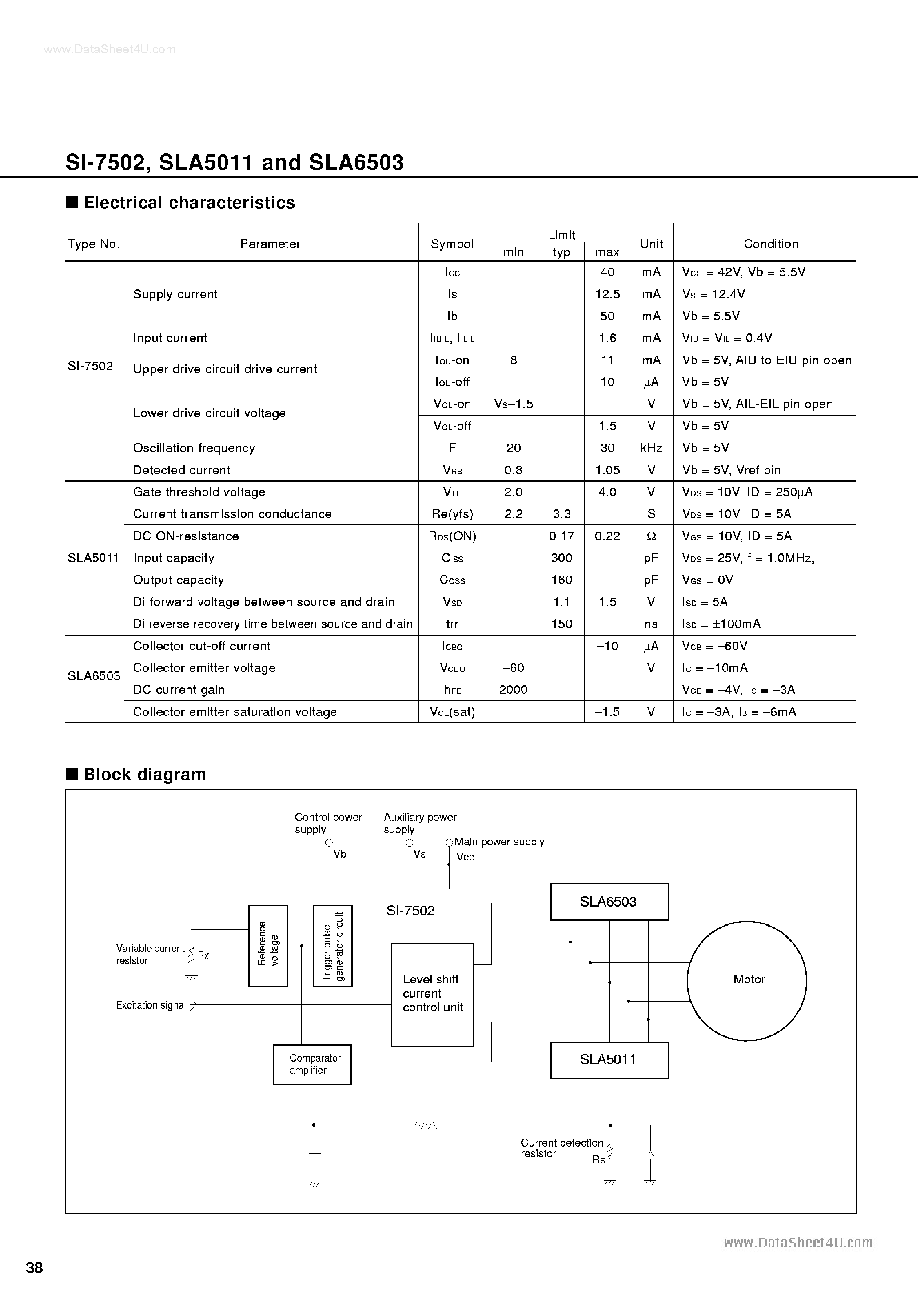 Даташит SI7502 - 5-Phase Stepper Motor Driver ICs страница 2