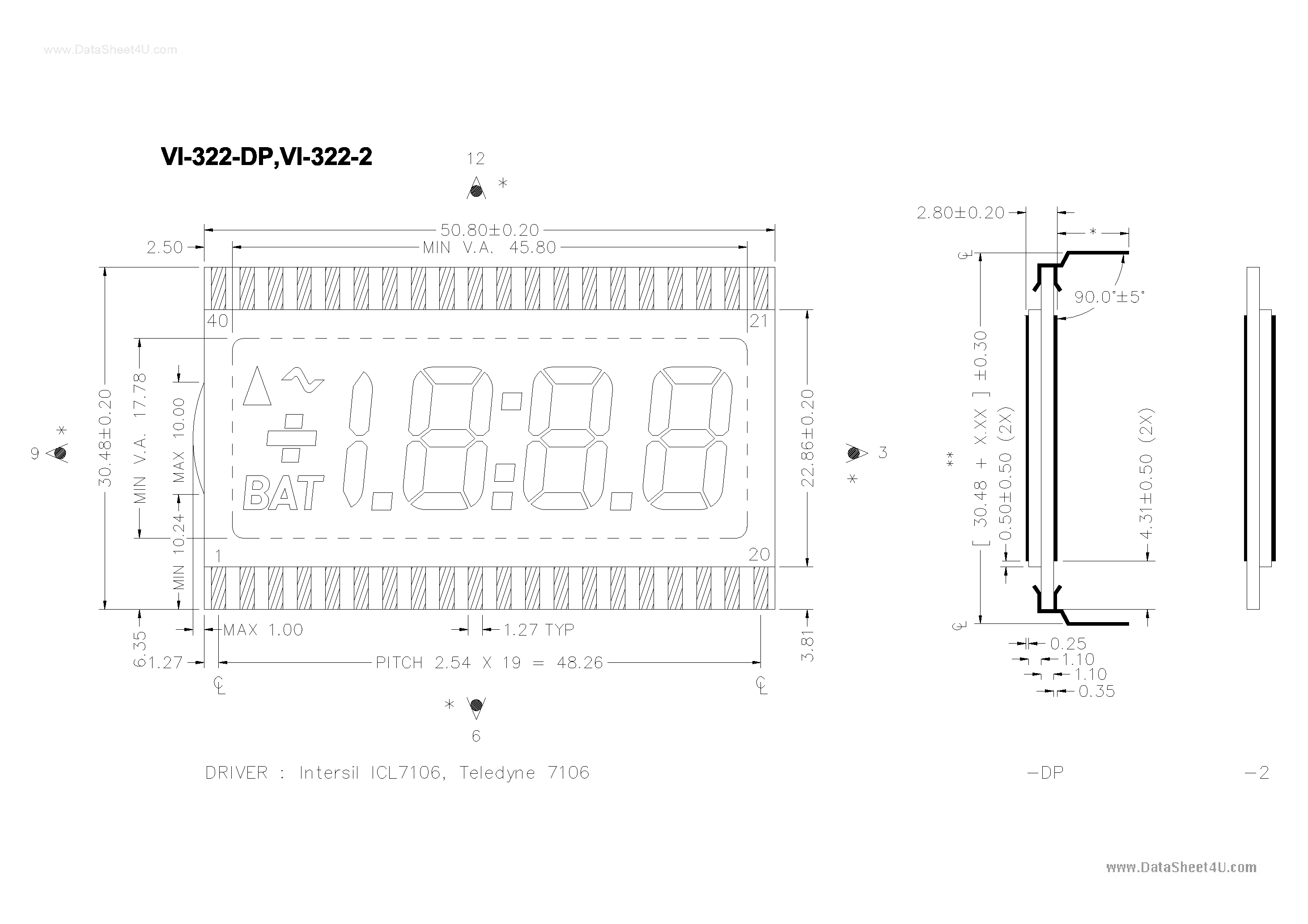 Datasheet VI-322-2 page 1 Datasheet VI-322-2 - VI-322-DP / VI-322-2 page 1