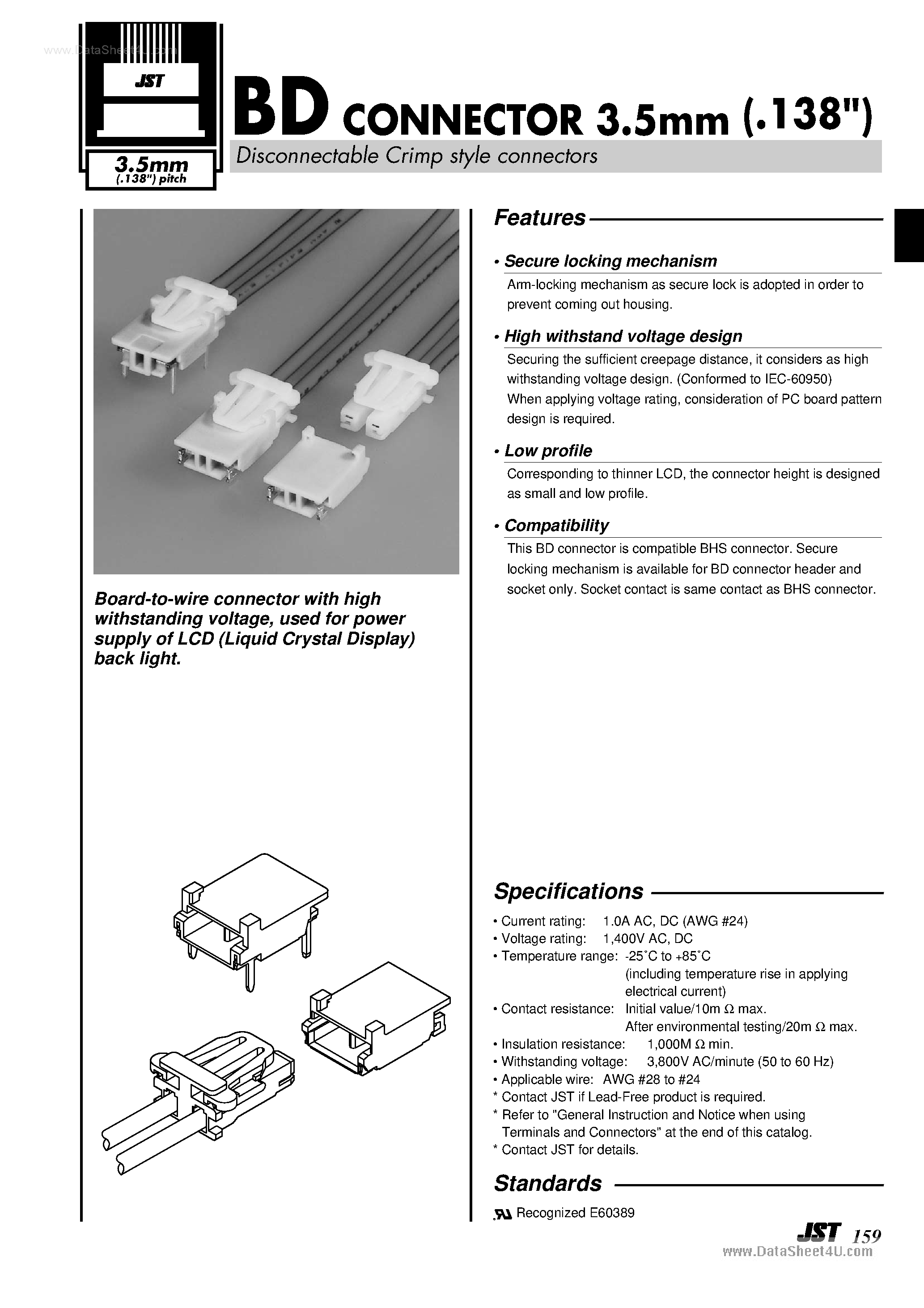 Datasheet SM02-BDS-3-TB - BD Conncetor page 1